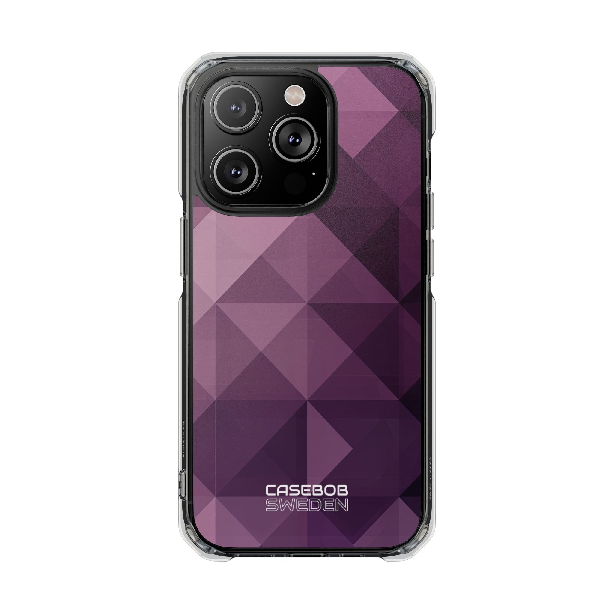 Paarse geometrische mozaïek iPhone 14 - Impact Clear+