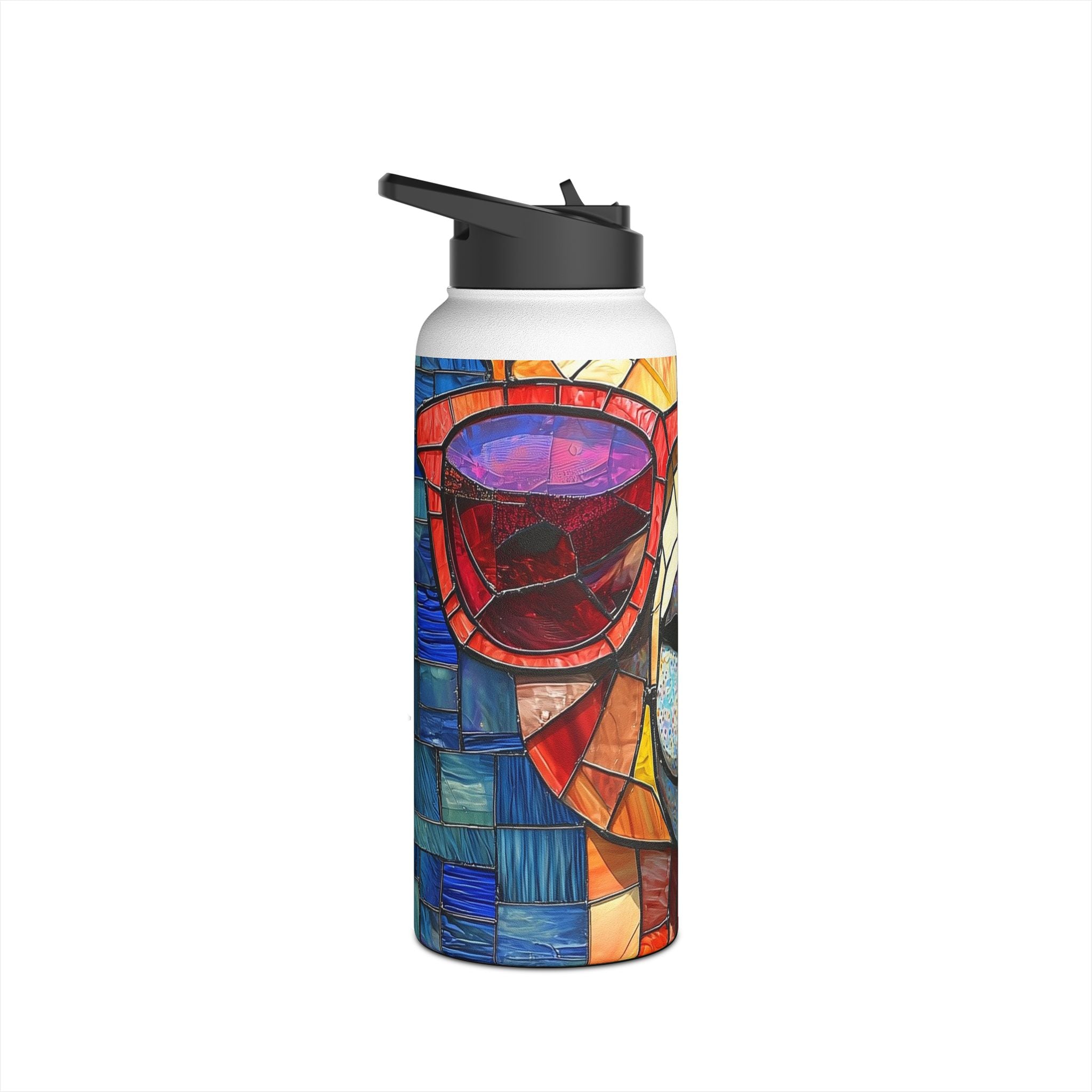 Sunglass Llama Mosaic - Stainless Steel Water Bottle