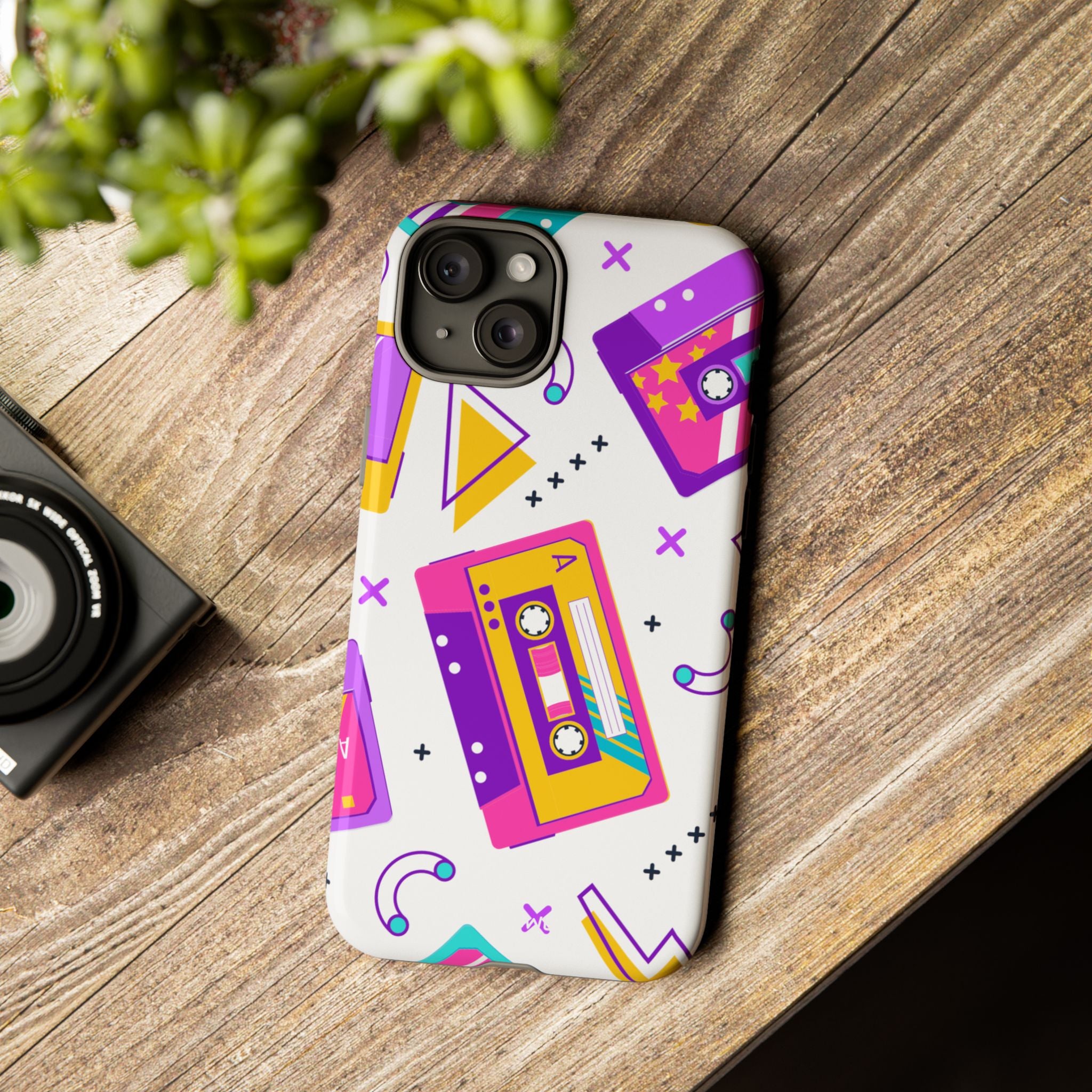 Retro Cassette Chaos - iPhone Case