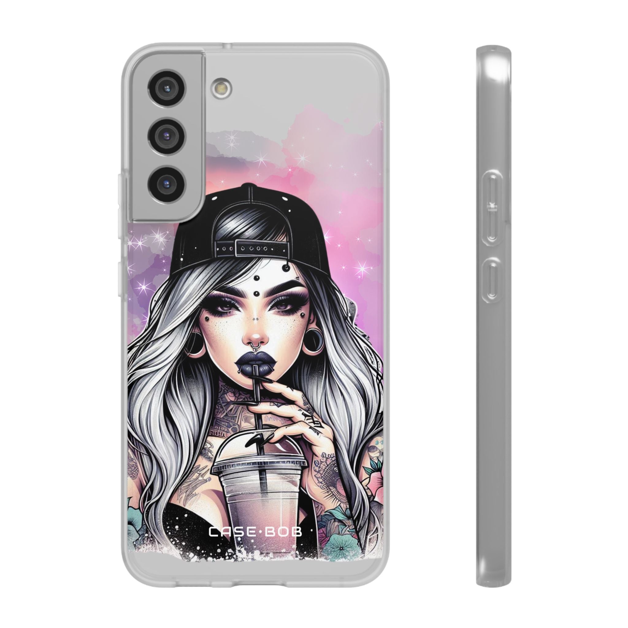 Silver Sip Nebula Samsung S22 Plus Case - Soft