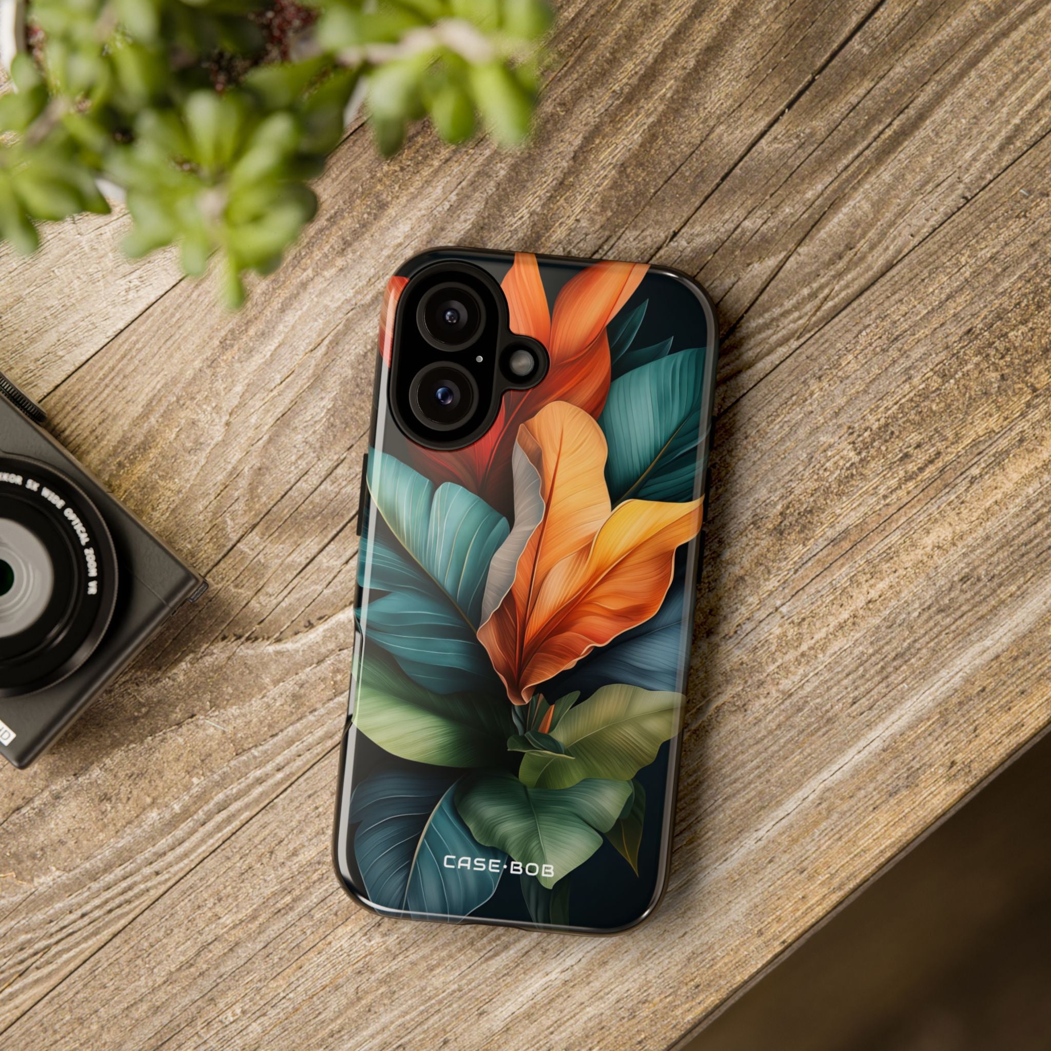 Tropical Leafburst iPhone 16 Pro Case - Tough