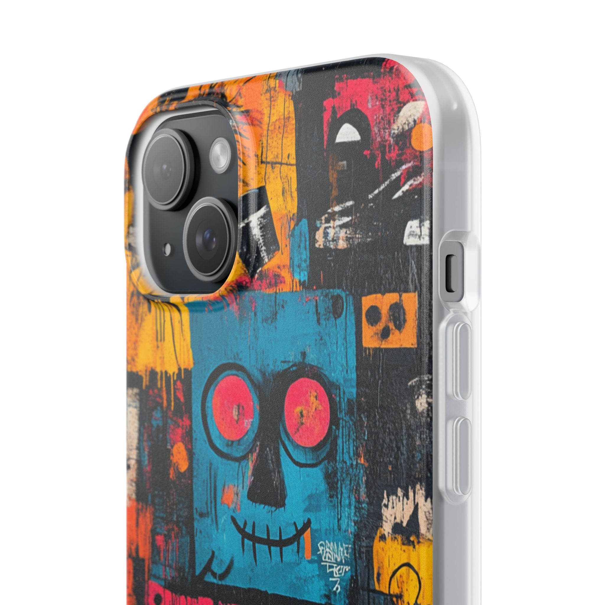 Blue Stitch Smile iPhone 15 Plus Case - Soft