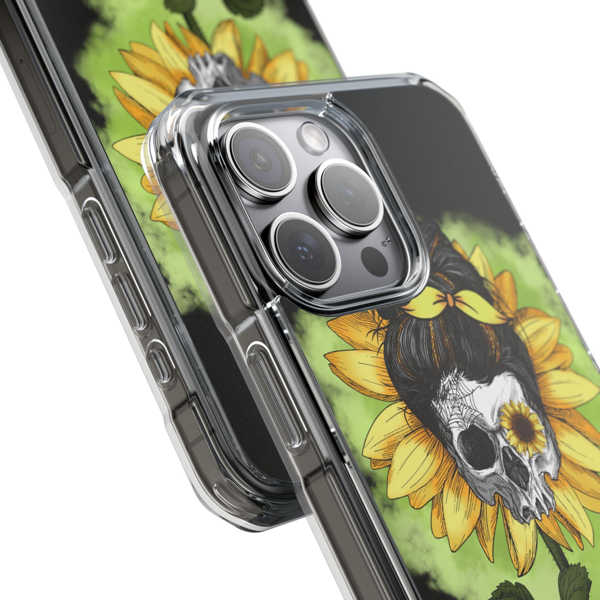 Sunflower Skull iPhone 15 Pro Max Case - Impact