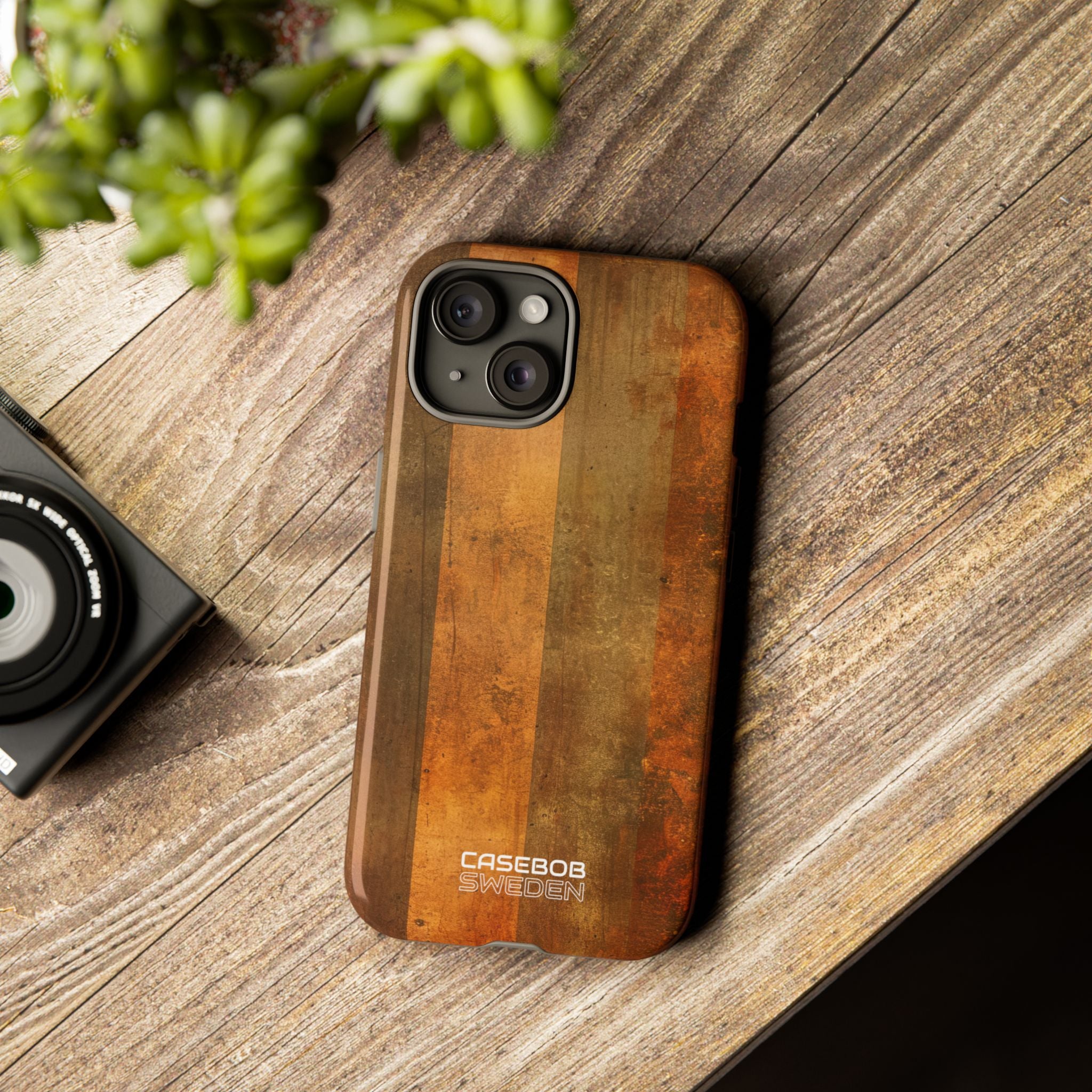 Rustic Striped Texture iPhone 15 - Tough
