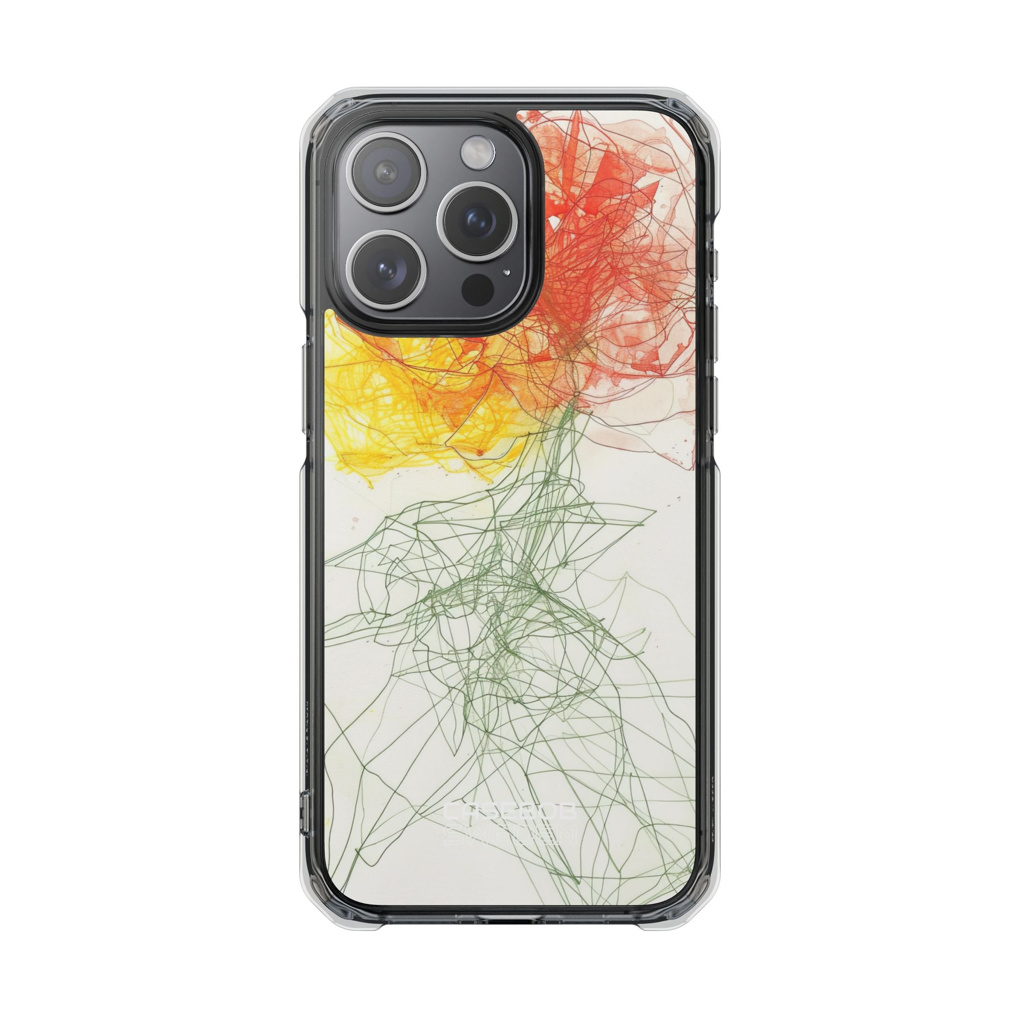 Fiery Blossom Tangle iPhone 15 - Impact Clear+