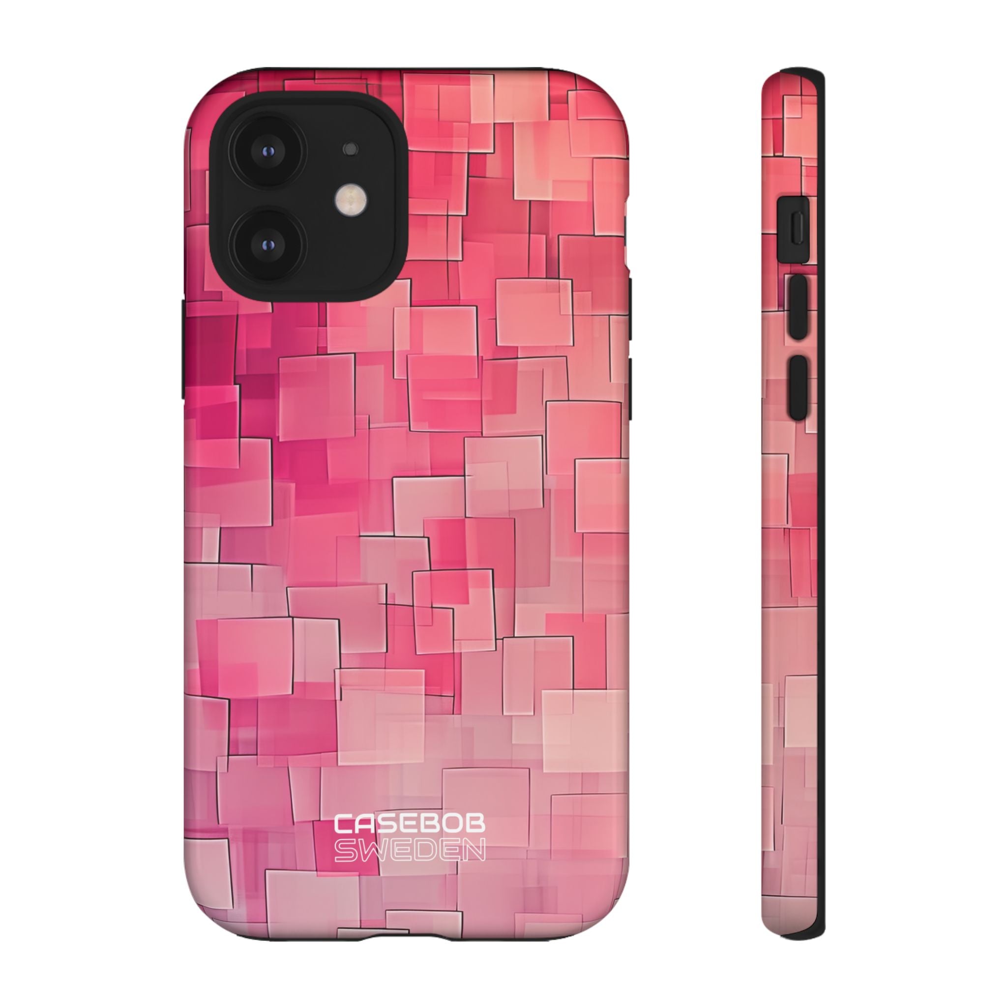 Layered Pink Geometry iPhone 12 - Tough