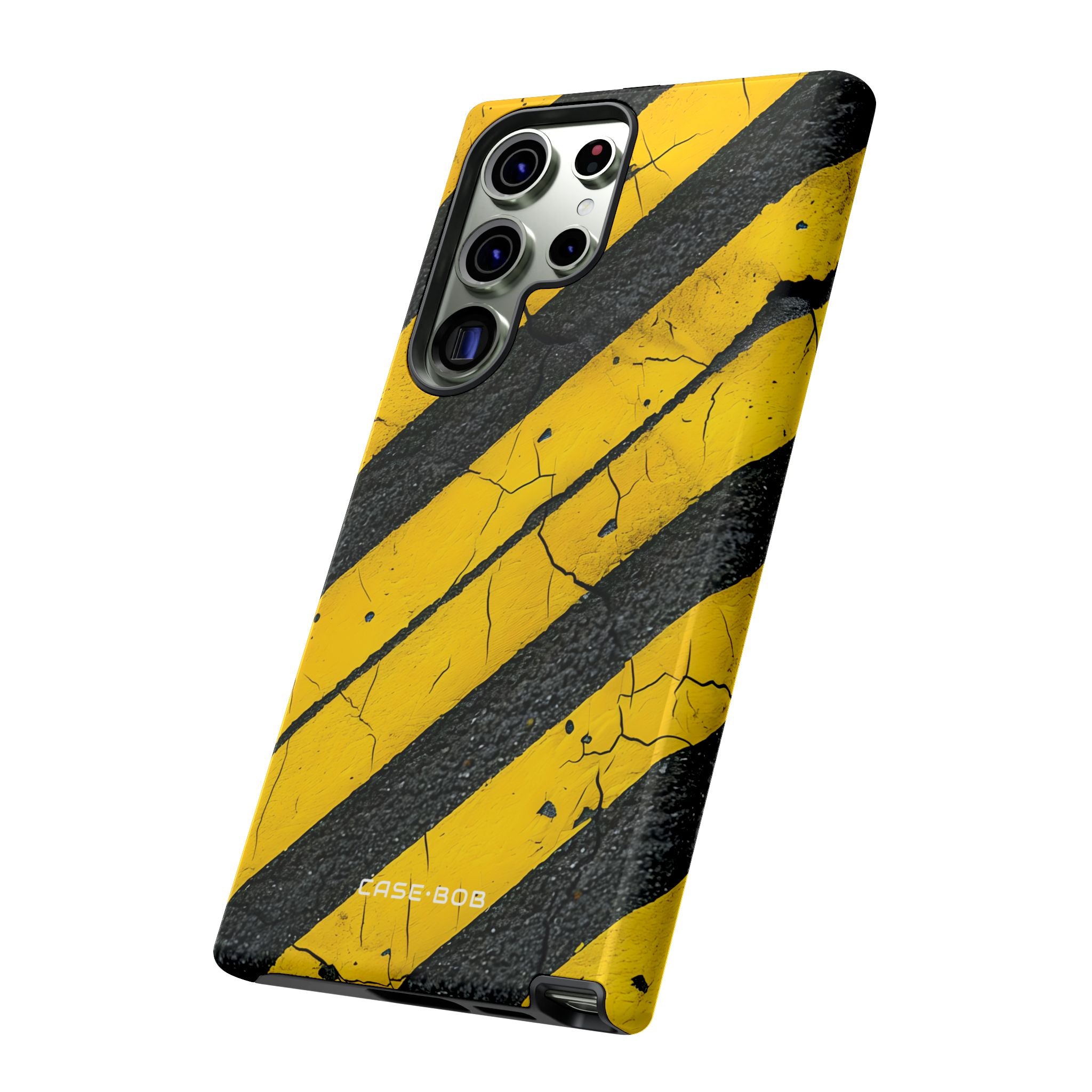Yellow Stripe Distress Samsung S23 Ultra Case - Tough