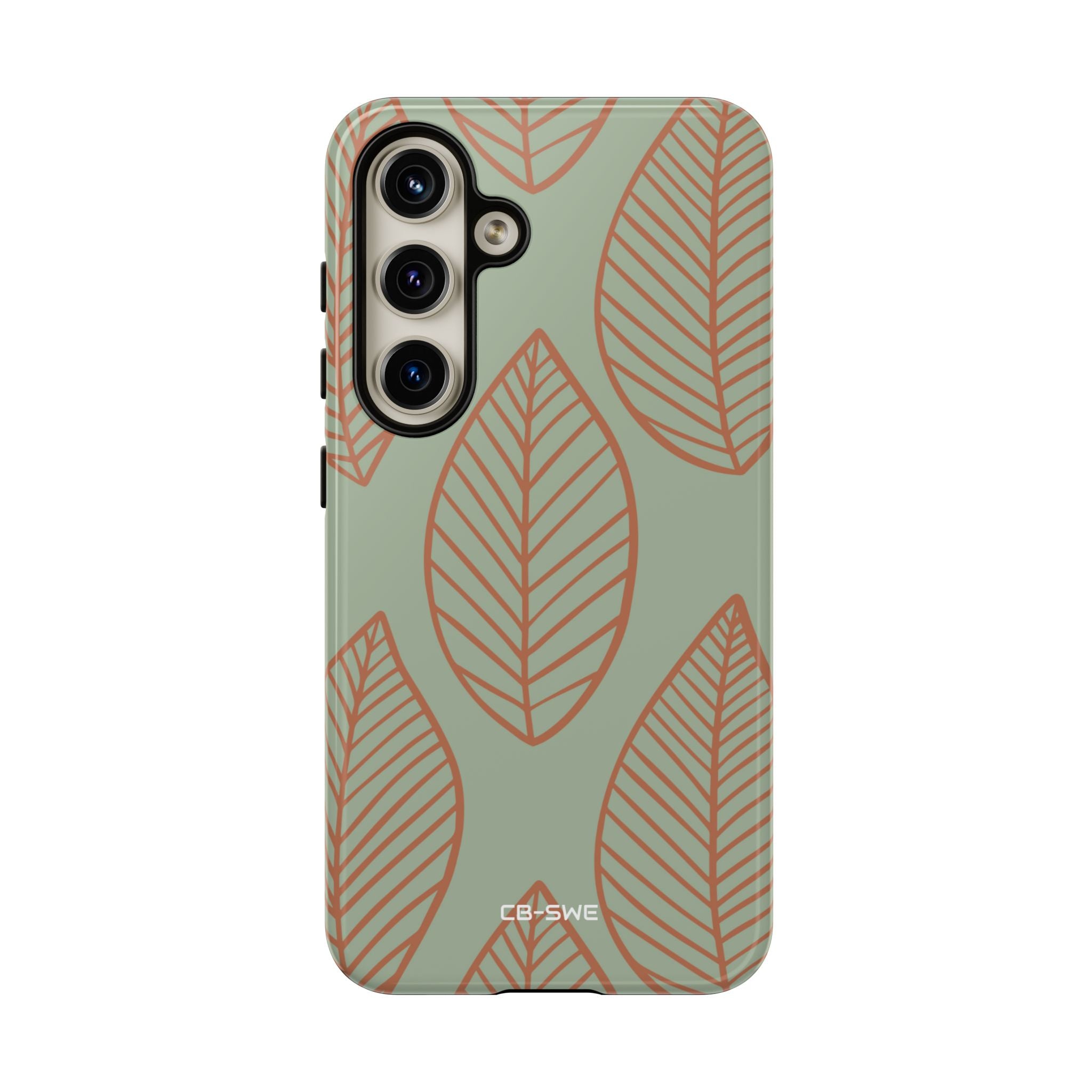 Mint and Orange Leaves - Samsung Case