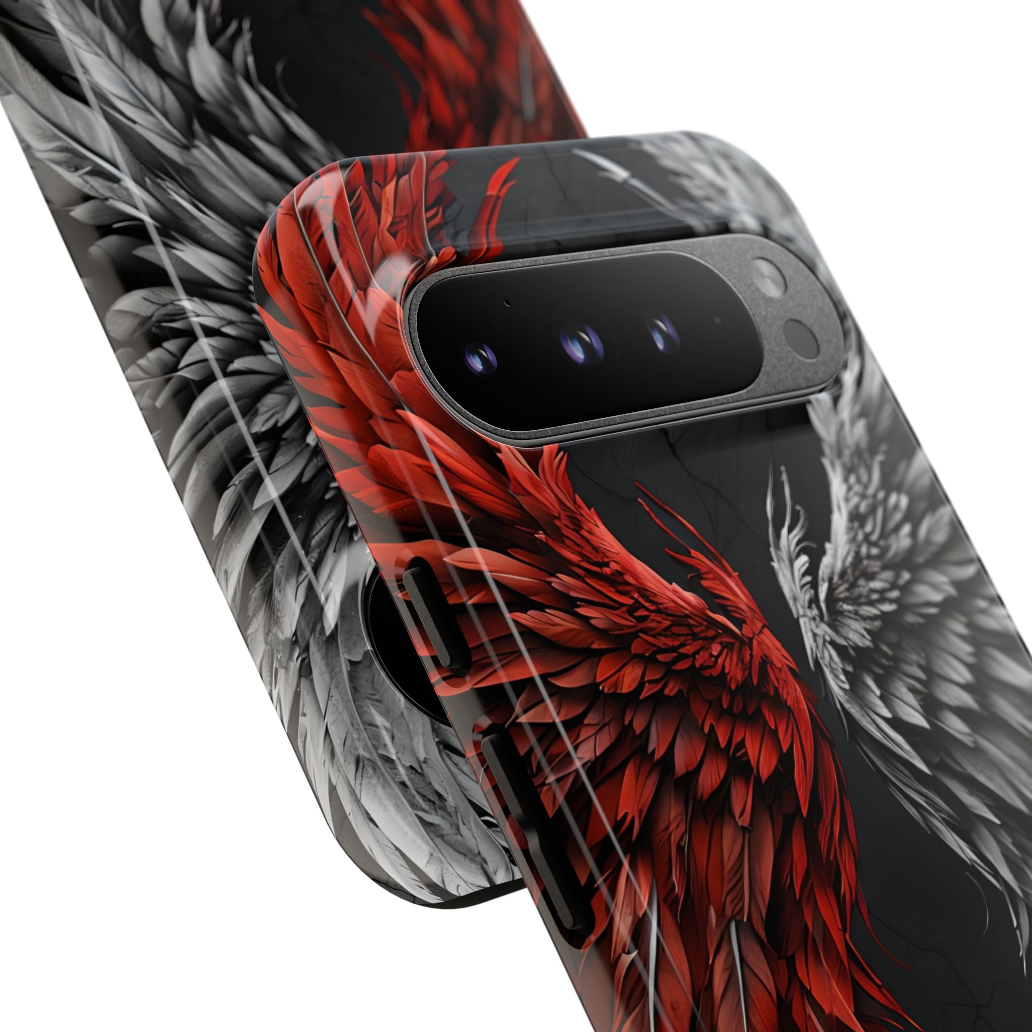 Crimson White Wings Google Pixel 9 Pro XL Case - Tough