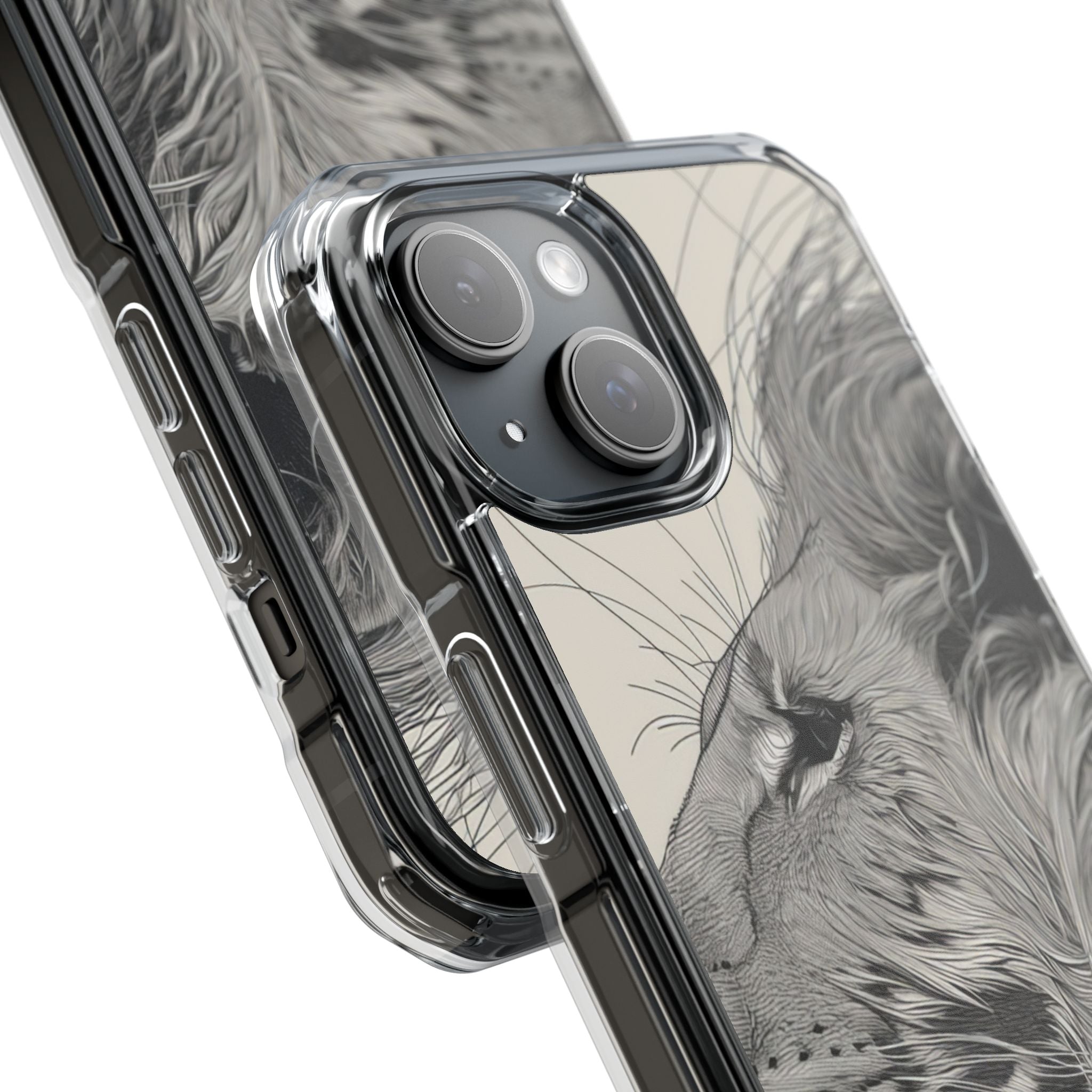 Majestic Lion Profile iPhone 15 - Impact Clear+