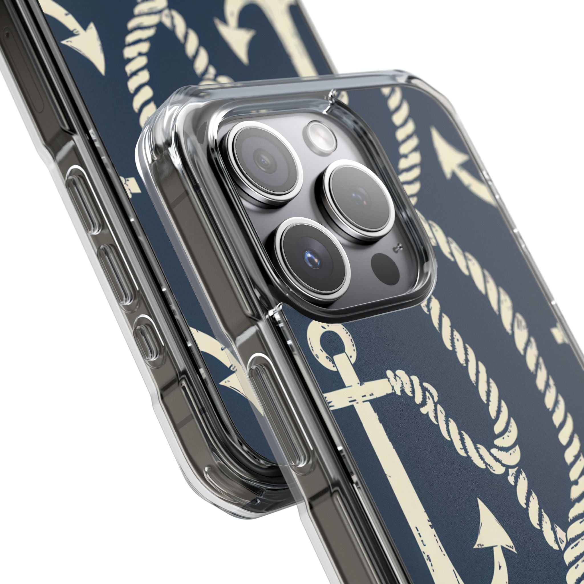 Nautical Anchors Rope iPhone 15 - Impact Clear+