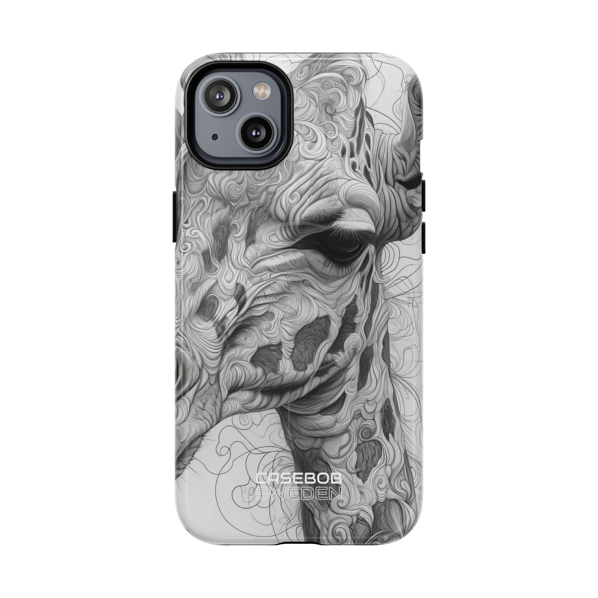 Swirling Giraffe Art iPhone 14 - Tough+