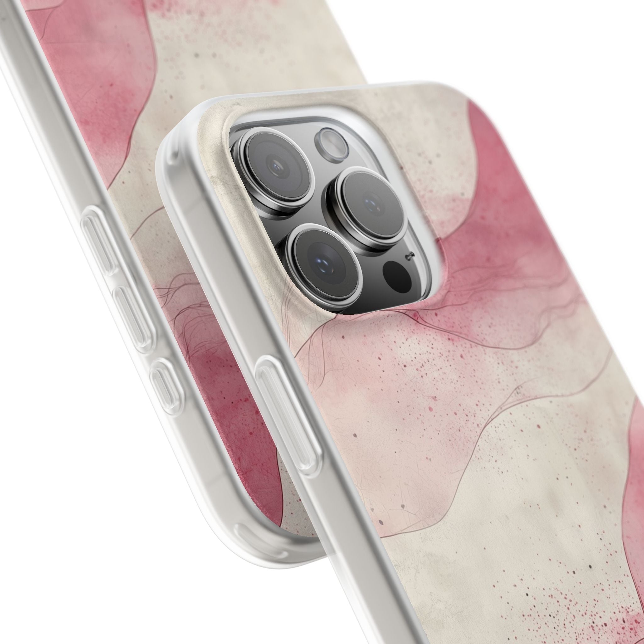 Crimson Waves iPhone 16 Pro Max Case - Soft