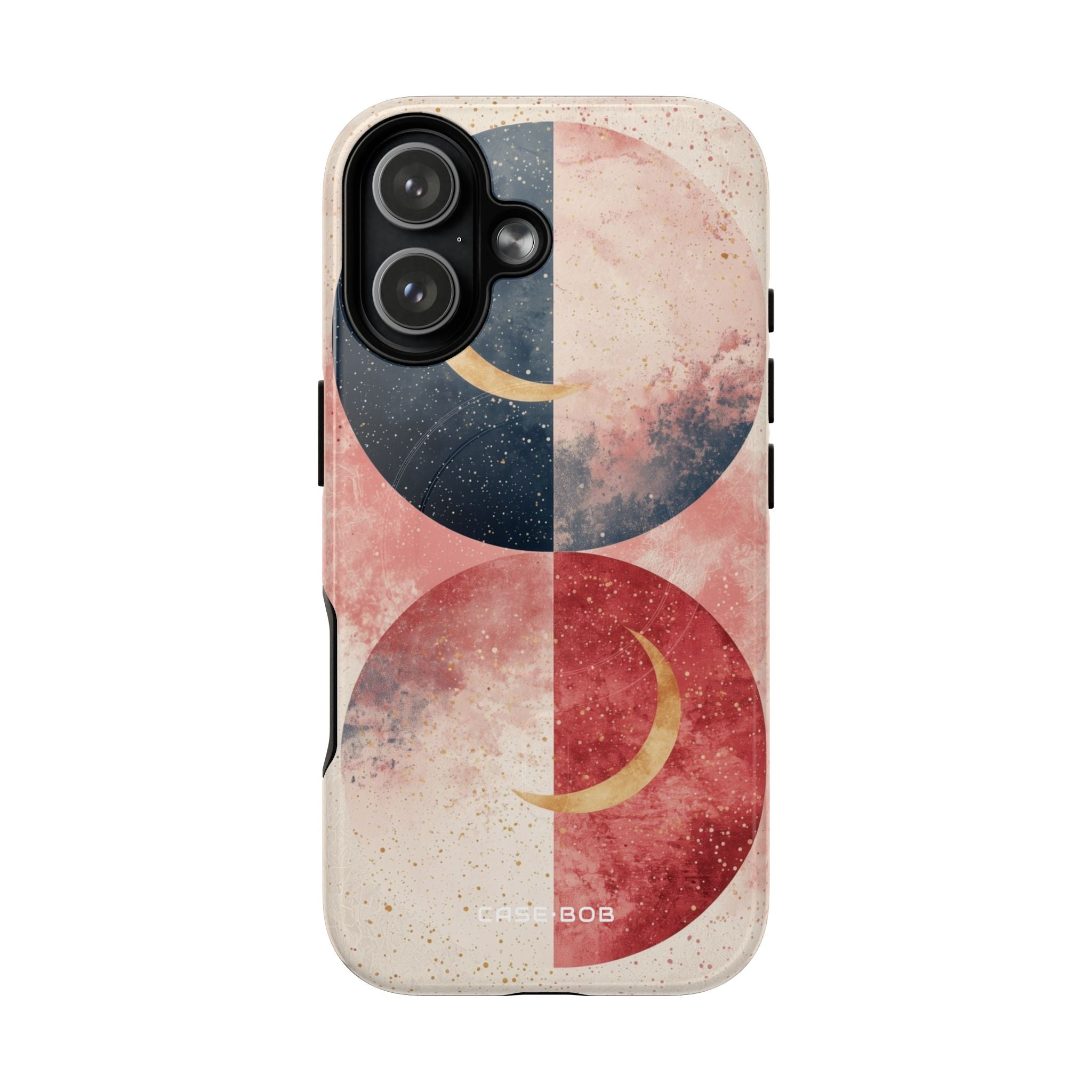 Golden Crescent Circles iPhone 17 Case - Tough+