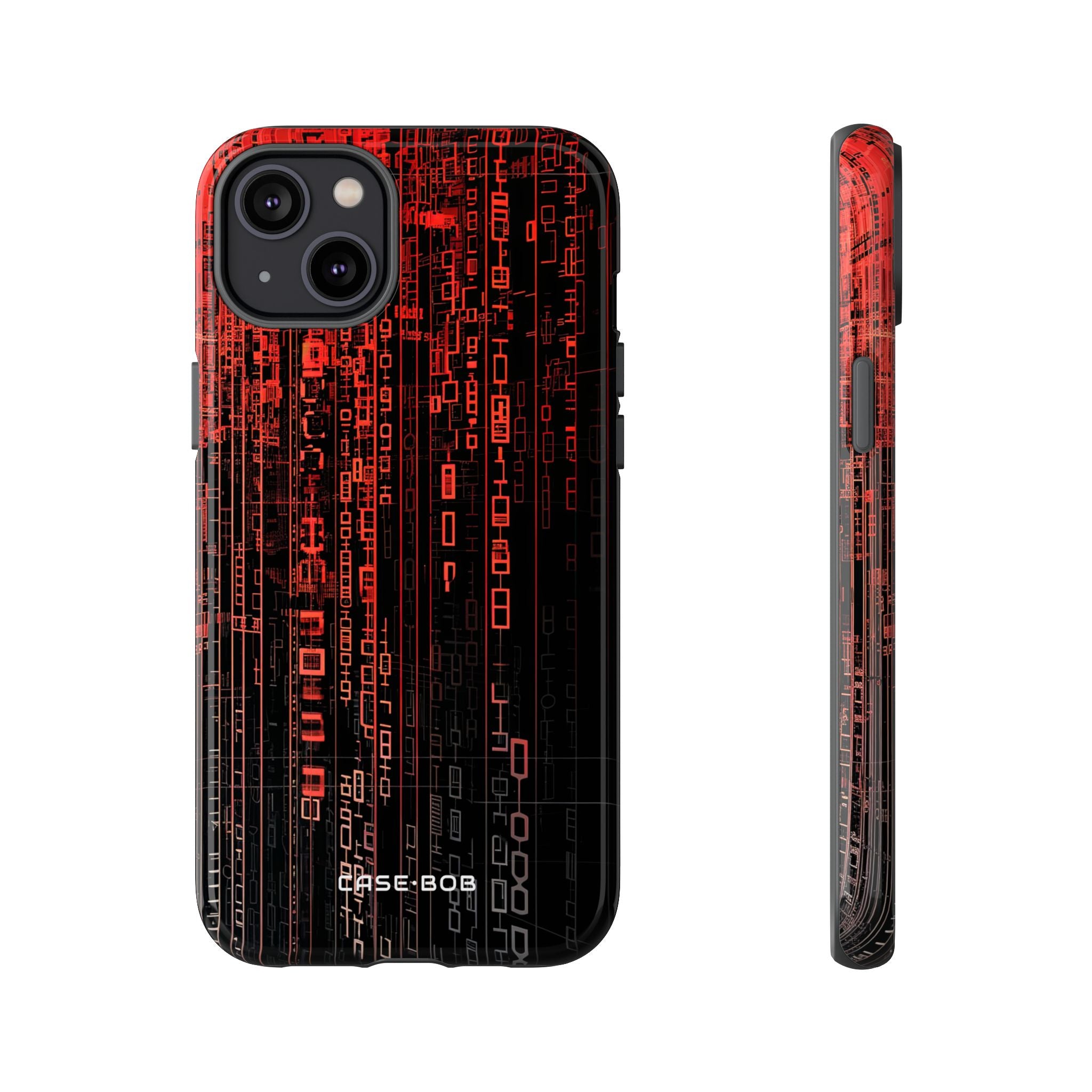 Crimson Glyphs iPhone 14 Plus Case - Tough