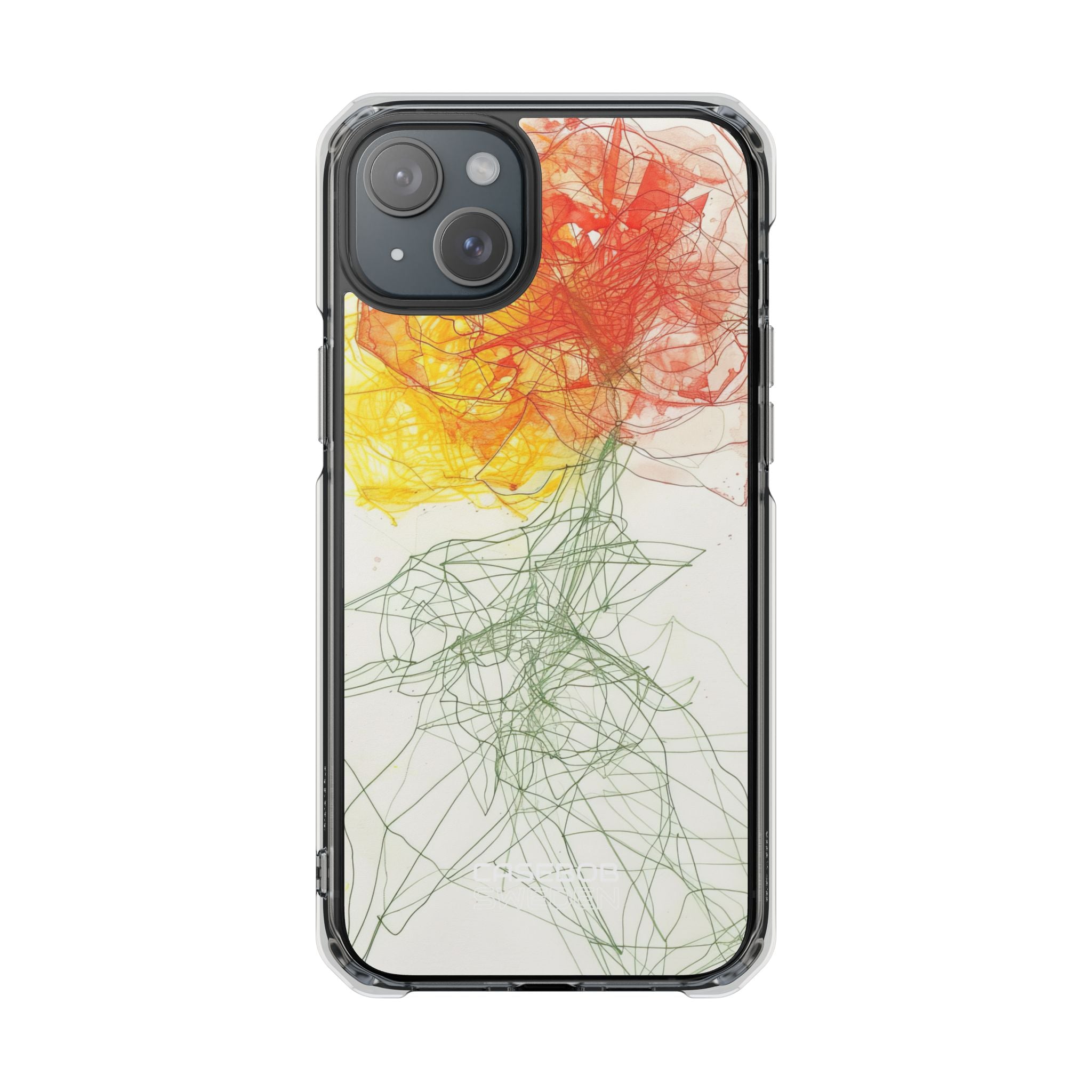 Fiery Blossom Tangle iPhone 15 - Impact Clear+