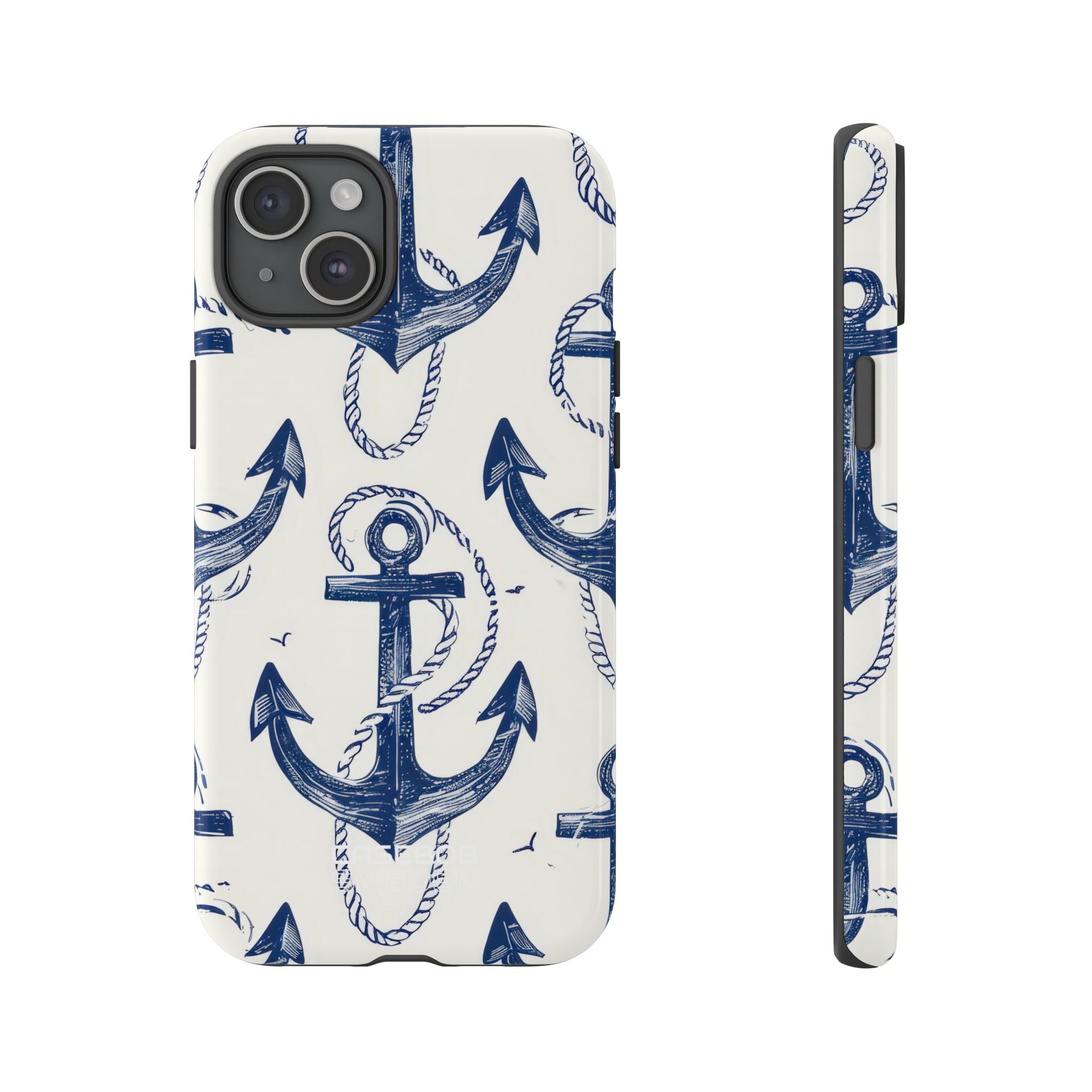 Arazzo con Ancora Blu Navy iPhone 15 - Tough