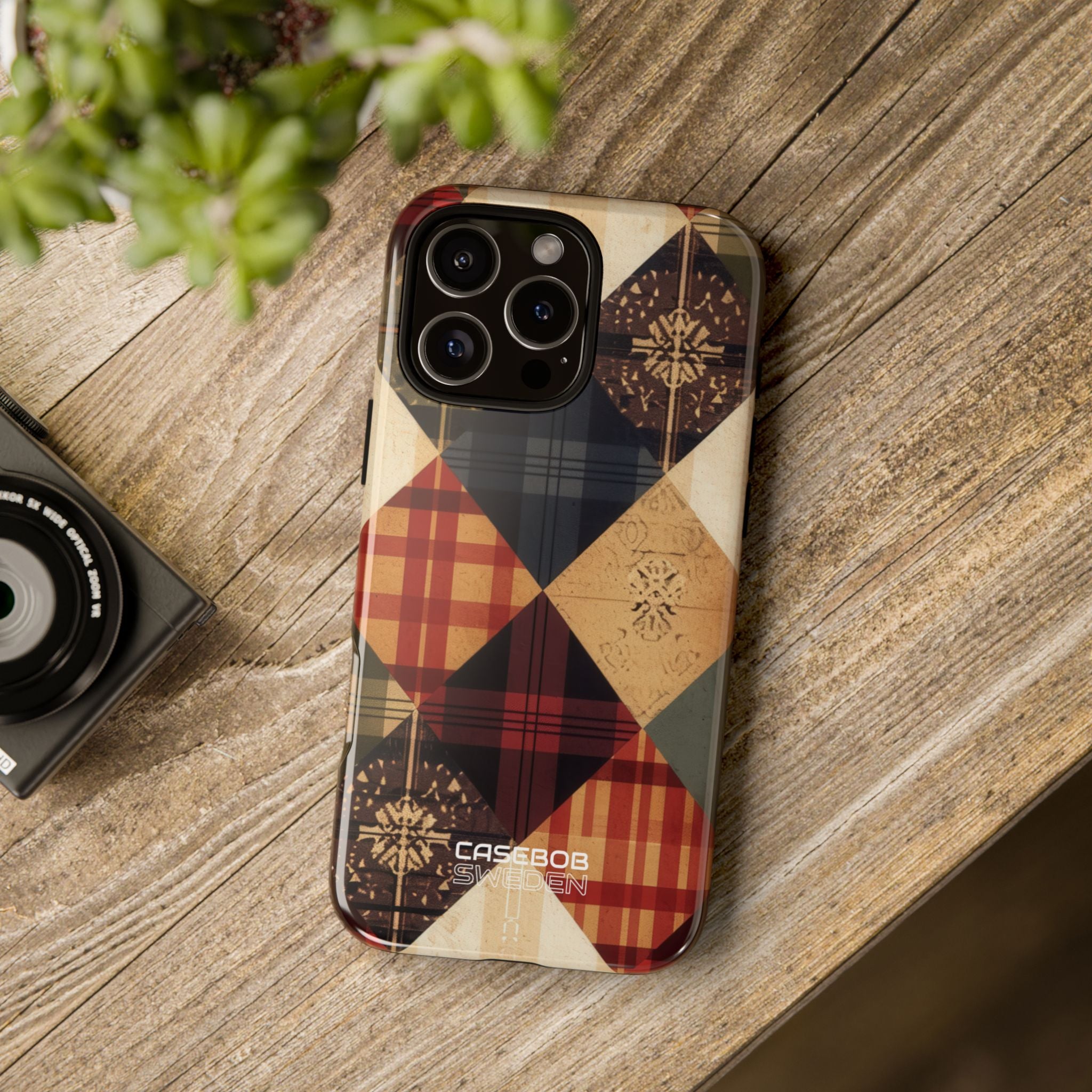 Rustic Quilt Charm iPhone 16 - Tough