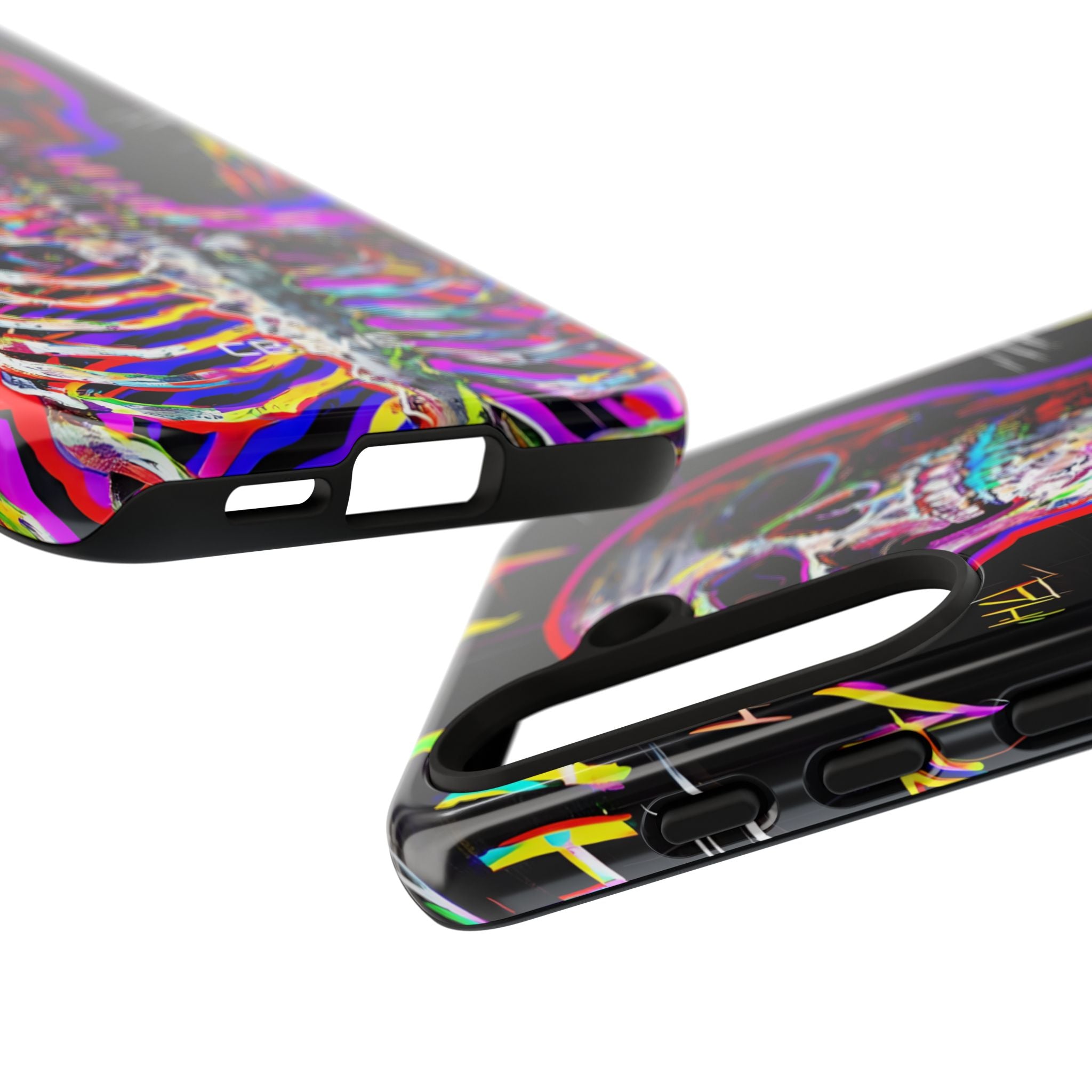 Neon Vaporwave Skeleton HA Text Samsung S24 - Tough