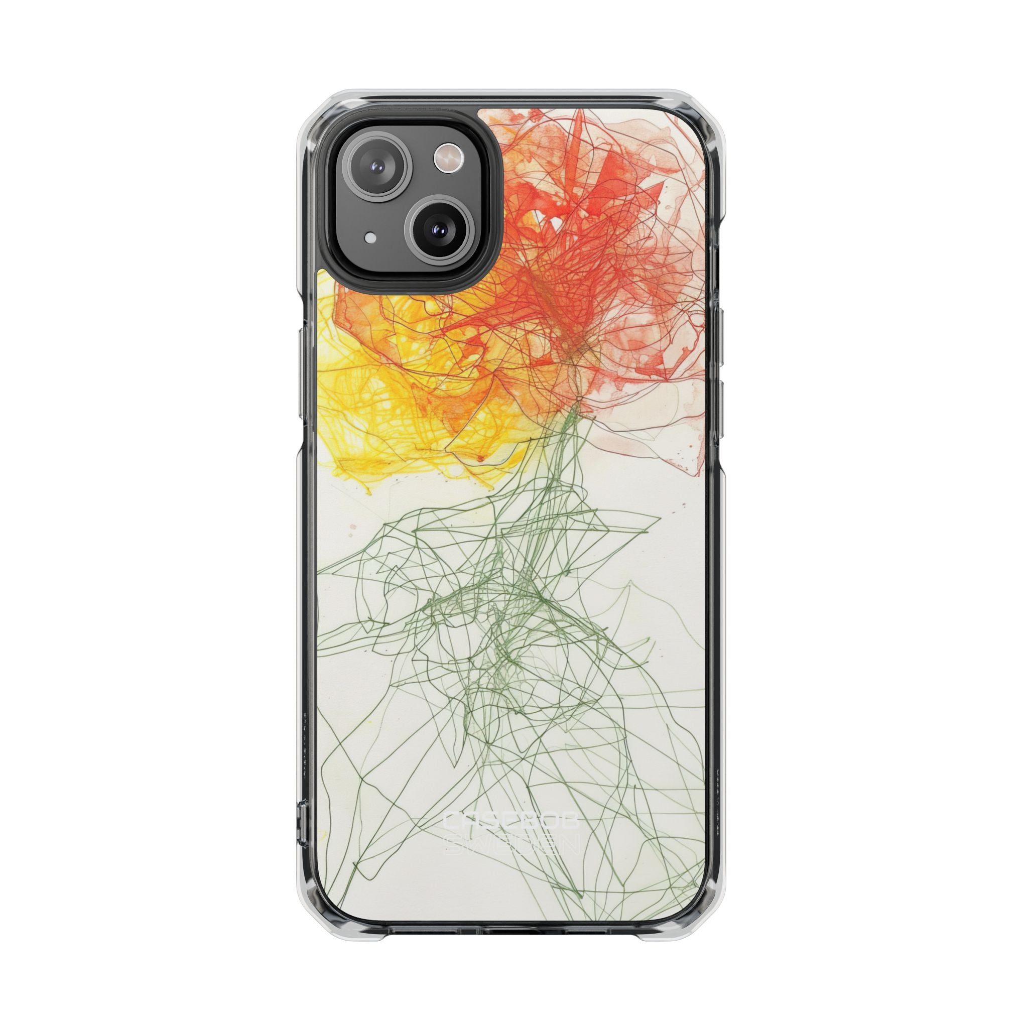Fiery Blossom Tangle iPhone 14 - Impact Clear+