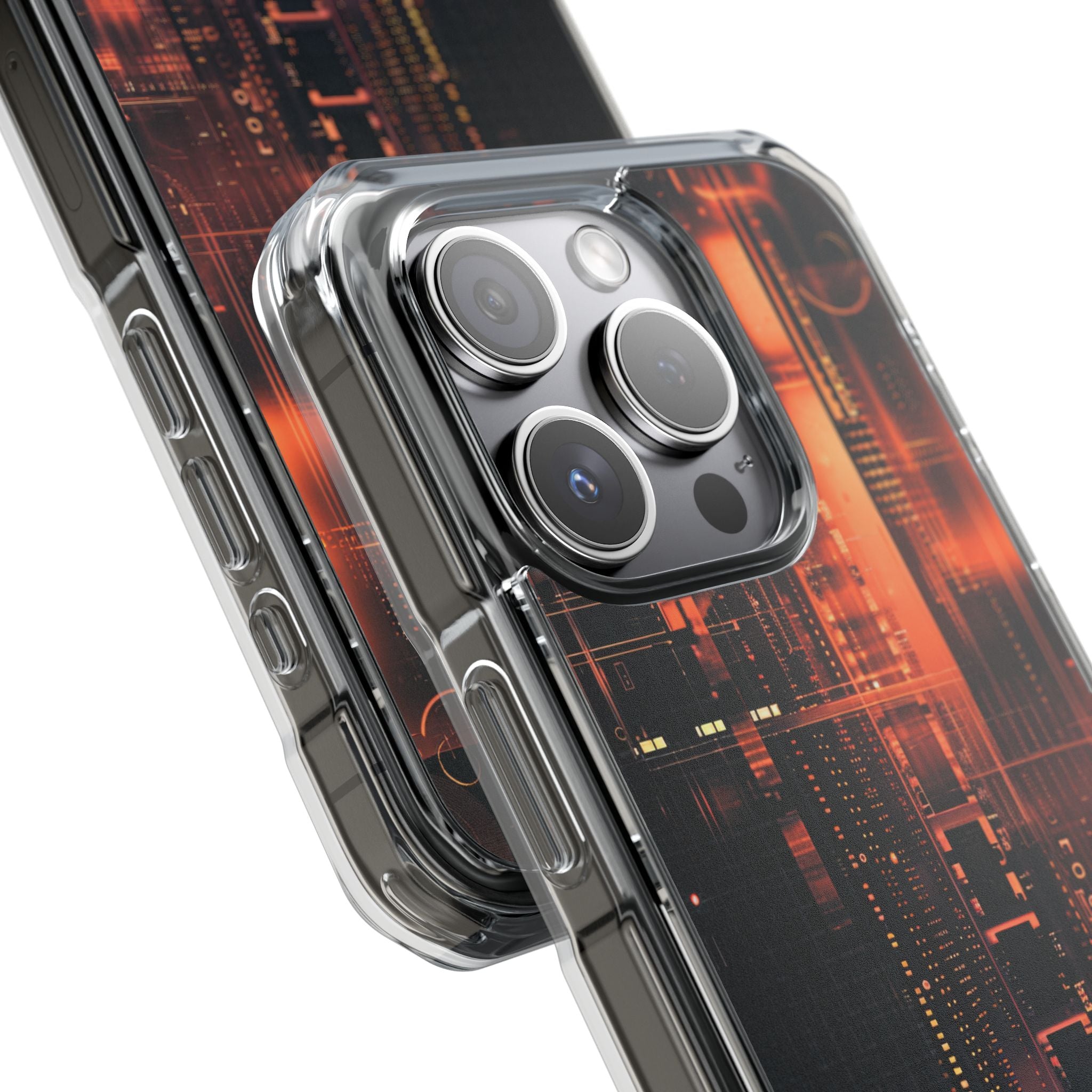 Neon Circuit Dreams iPhone 15 - Impact Clear+