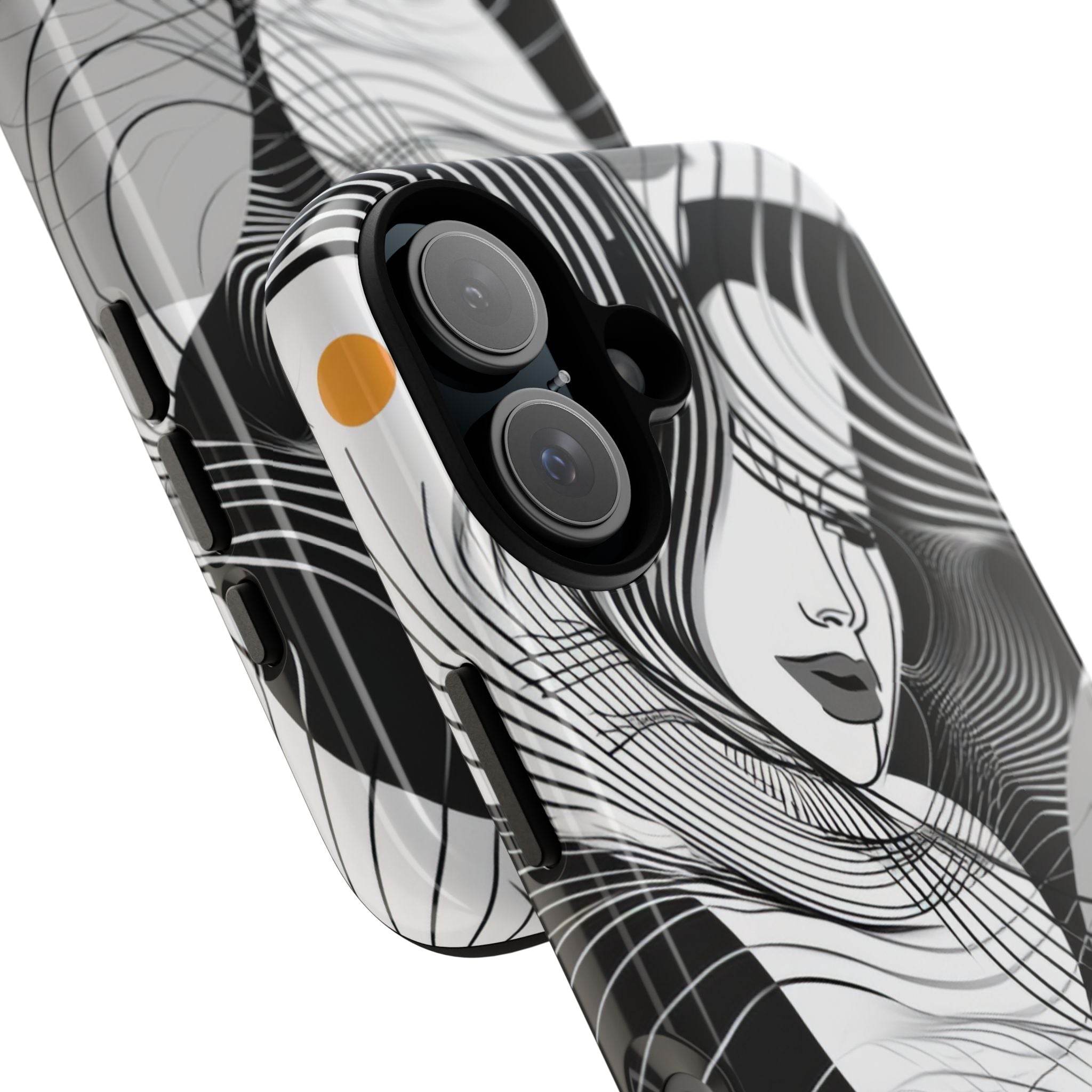Orange Wave Motion iPhone 16 - Tough