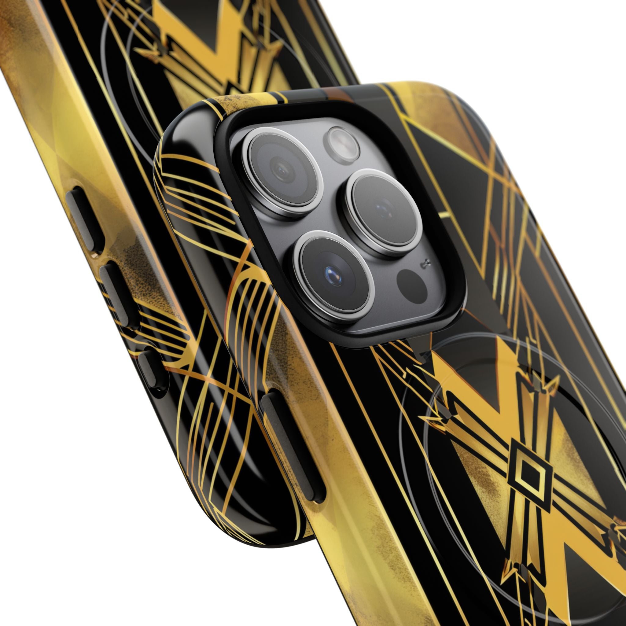 Golden Diamond Radiance iPhone 15 Pro Case - Tough+