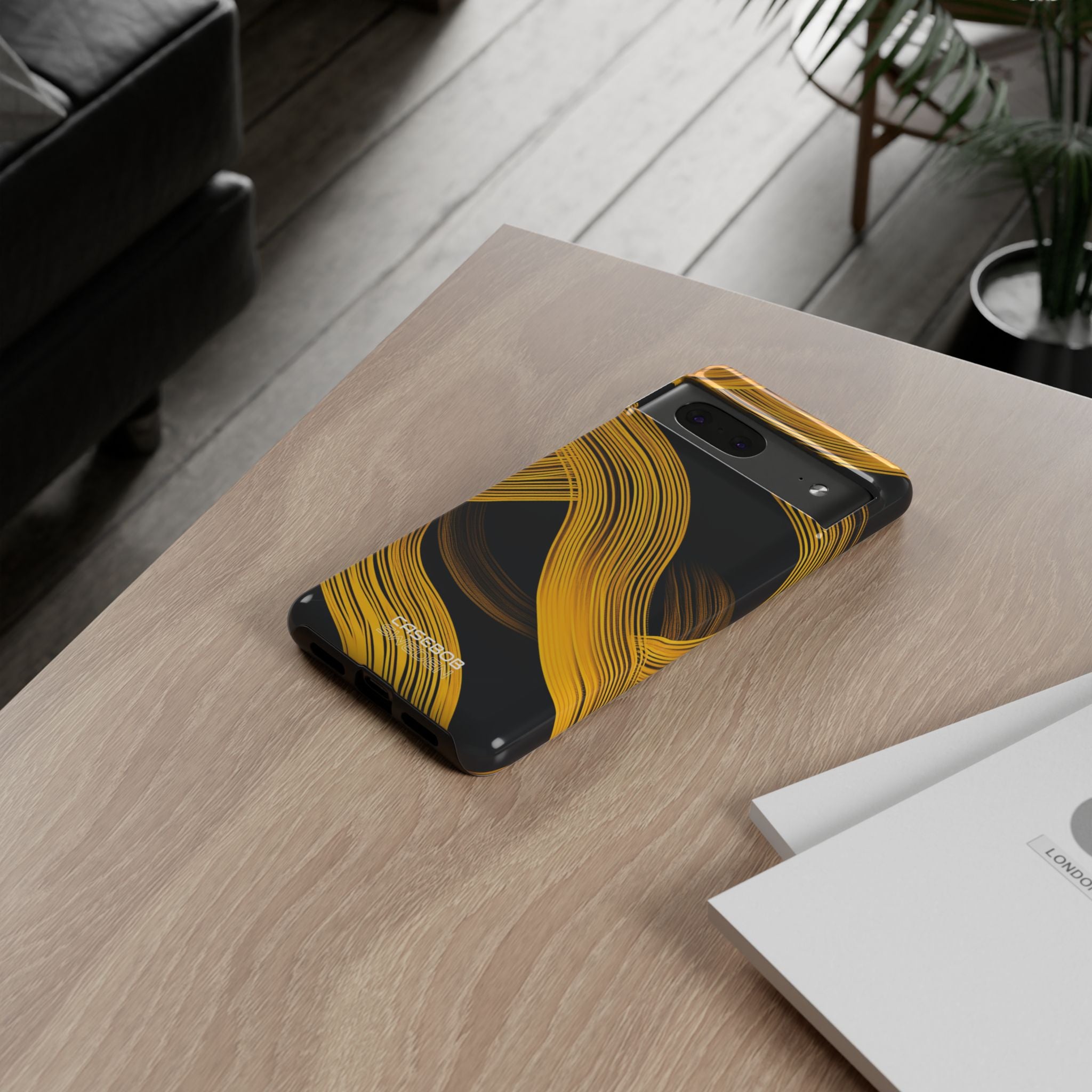 Yellow Flow Lines Google Pixel 7 - Tough
