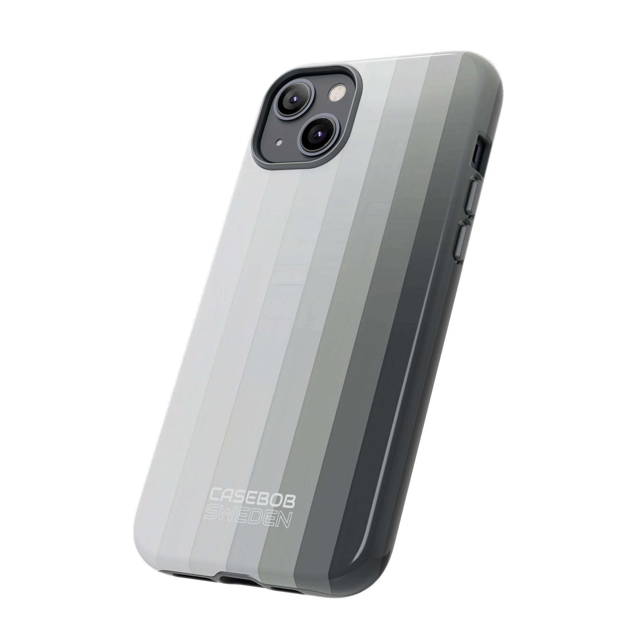Silver Gradient Stripes iPhone 14 - Tough