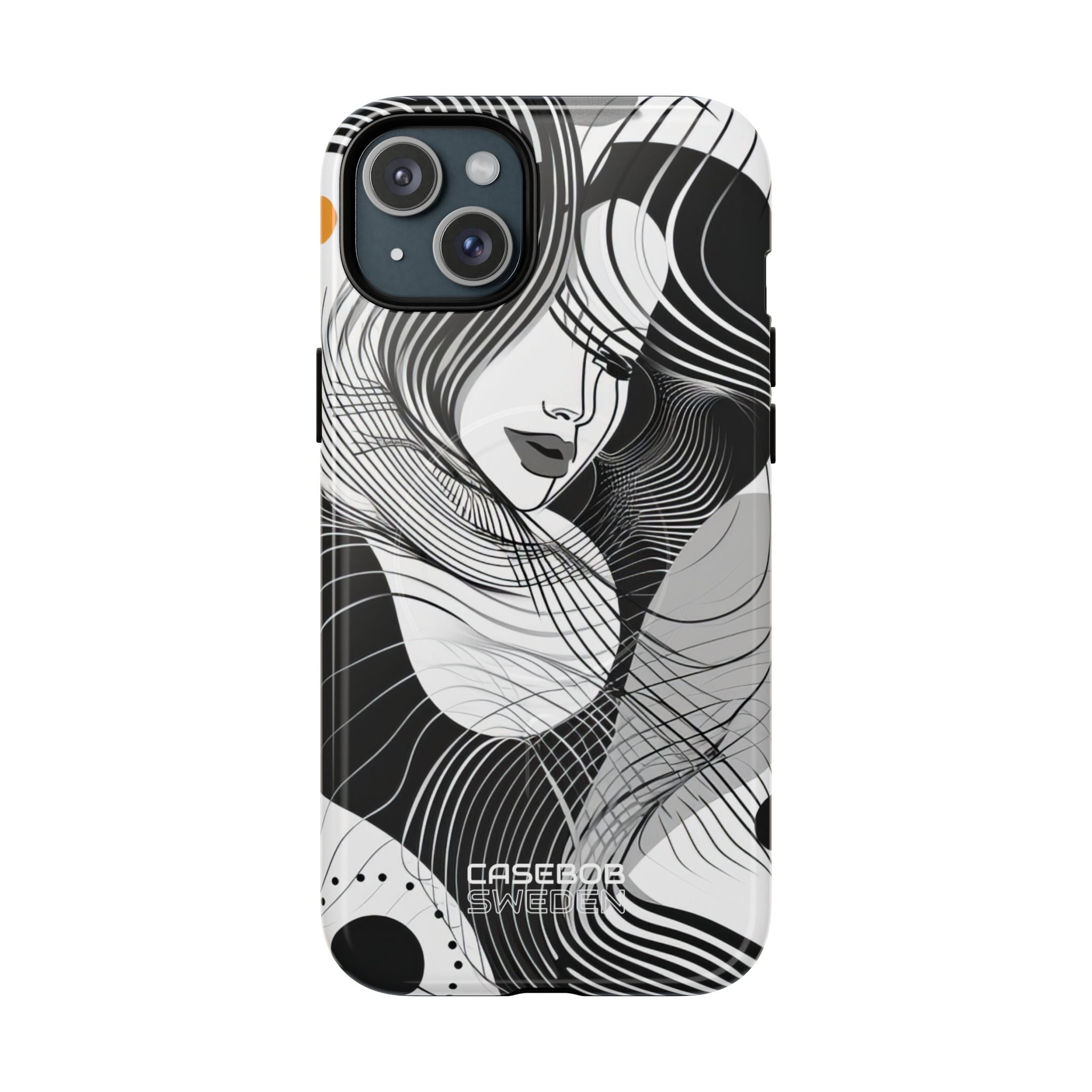 Orange Wave Motion iPhone 15 - Tough+