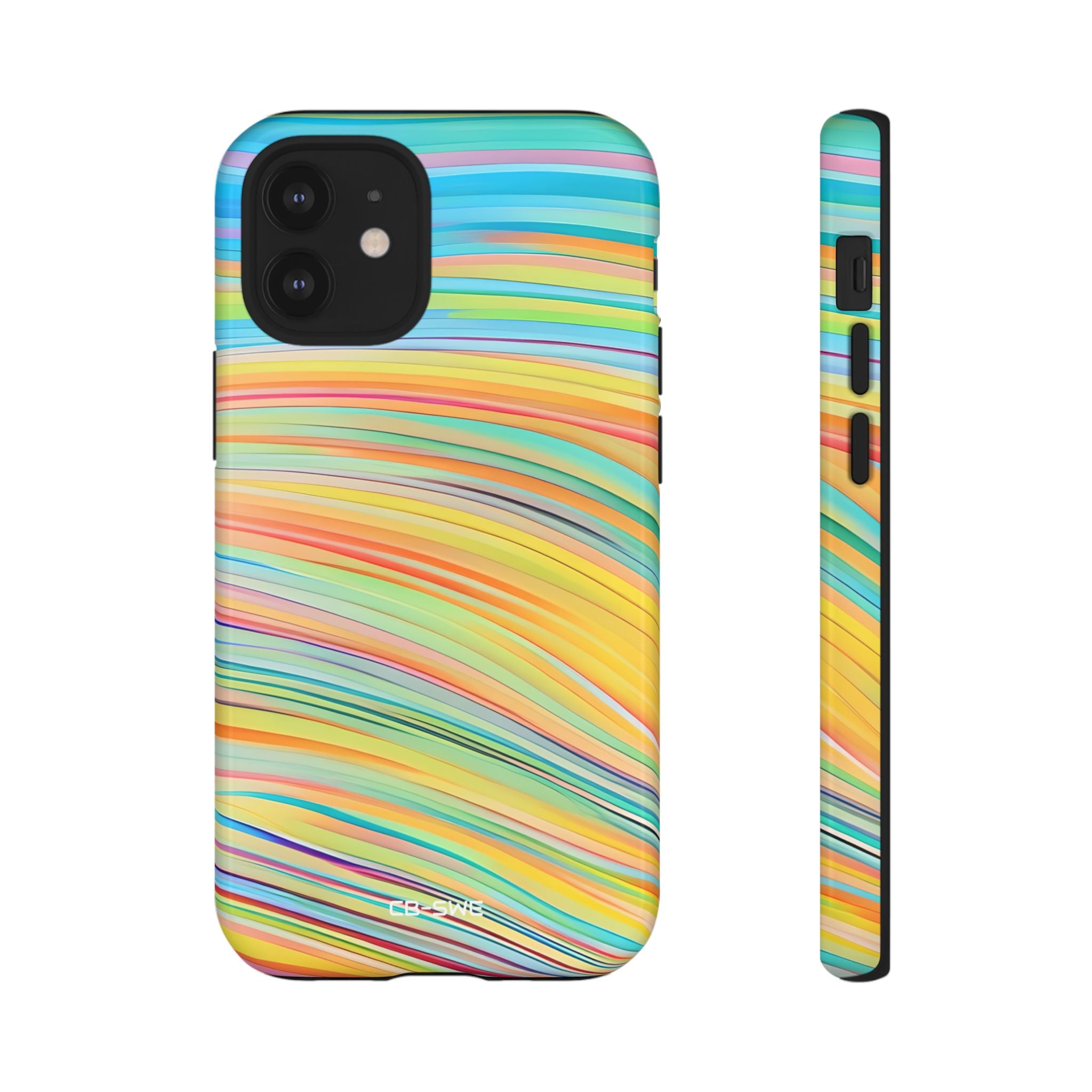 Vibrant Rhythmic Waves - iPhone Case