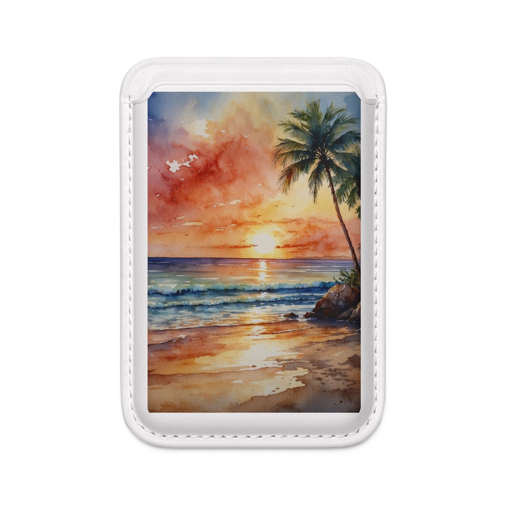 Golden Palm Sunset Wallet – MagSafe Ready