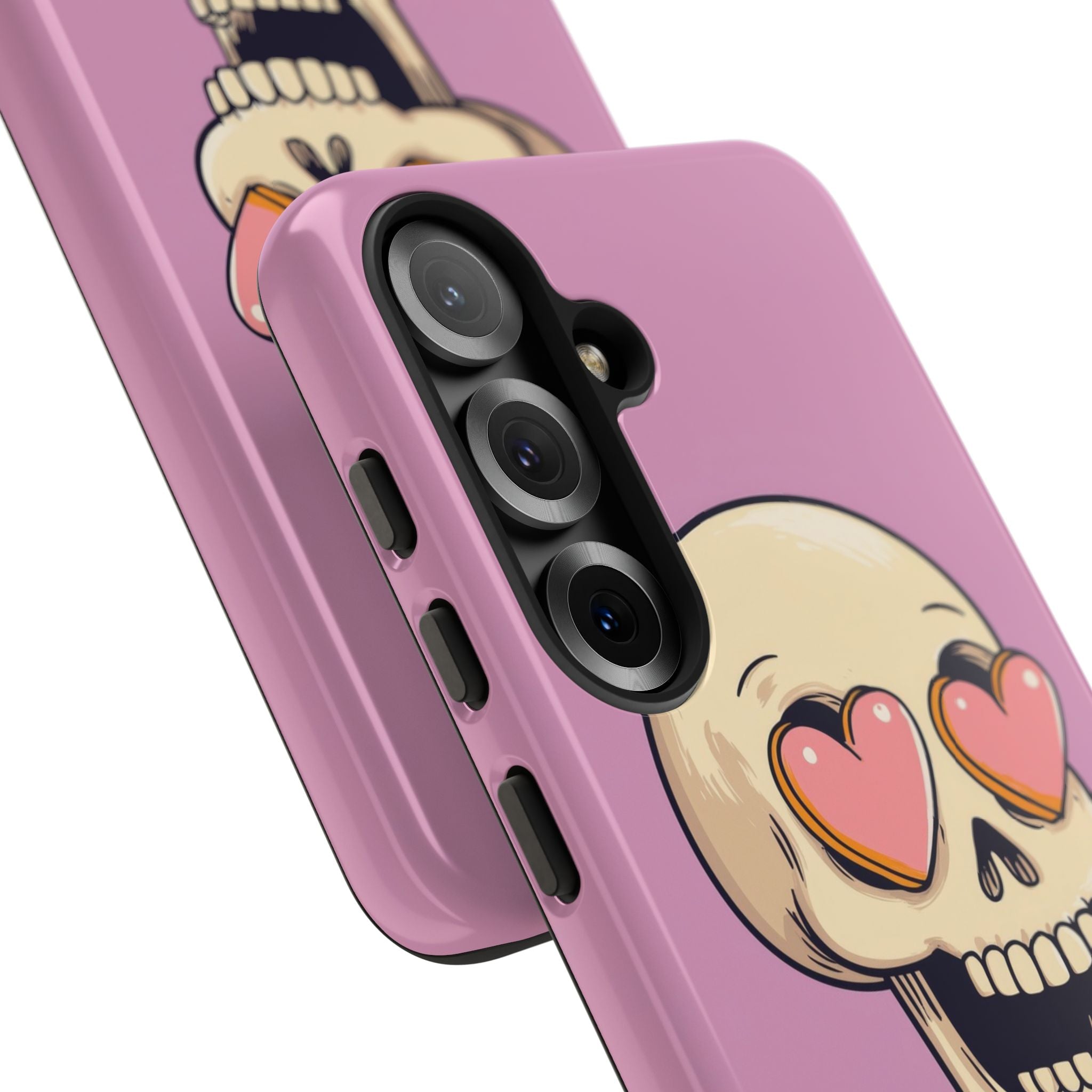 Heart Eyed Skull Samsung S25 Case - Tough