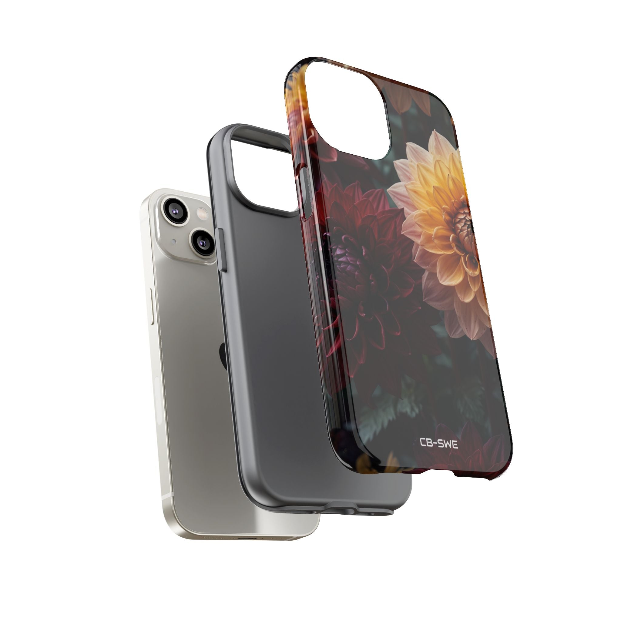 Dahlias Embrace Light - iPhone Case