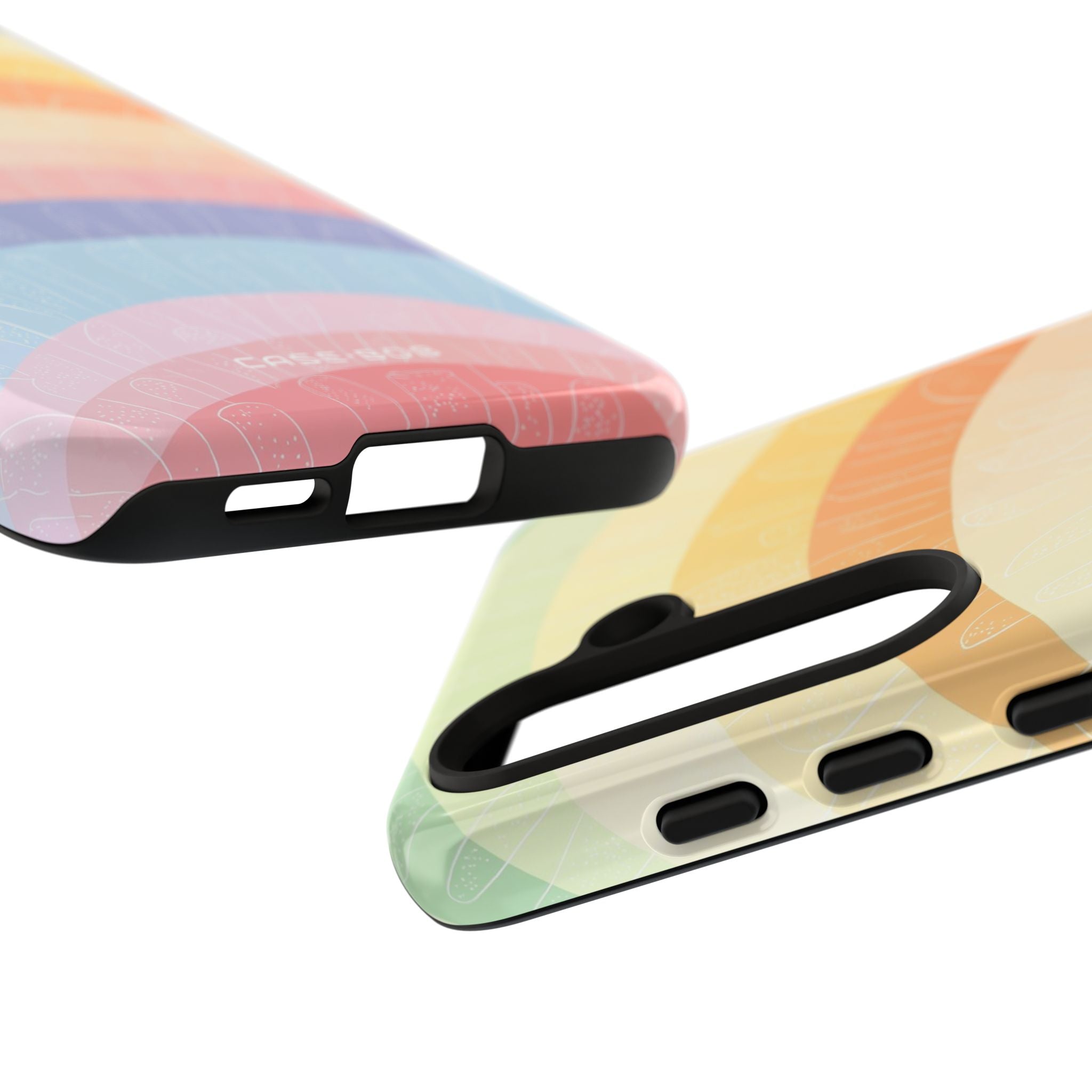 Pastel Rainbow Bands Samsung S24 Case - Tough