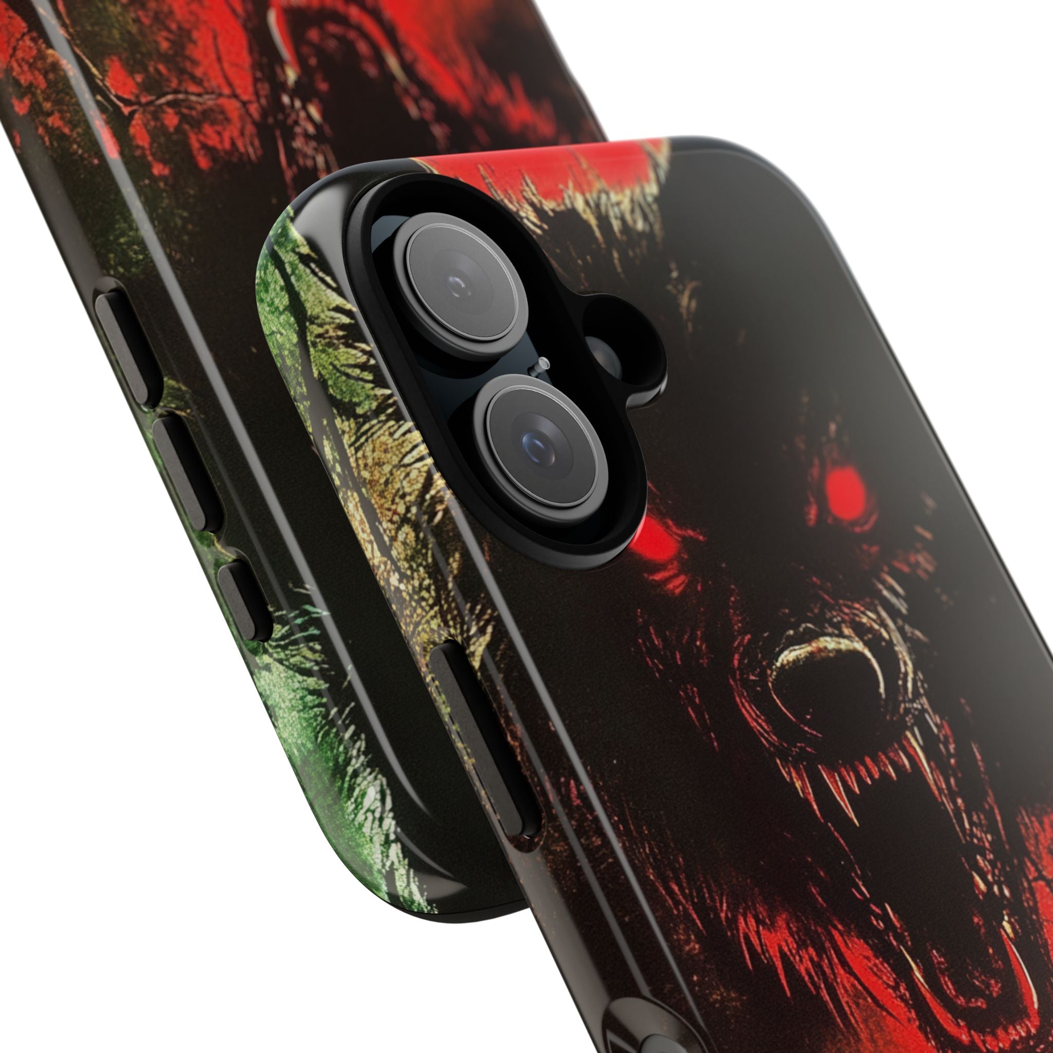 Crimson Wolf iPhone 16 Case - Tough