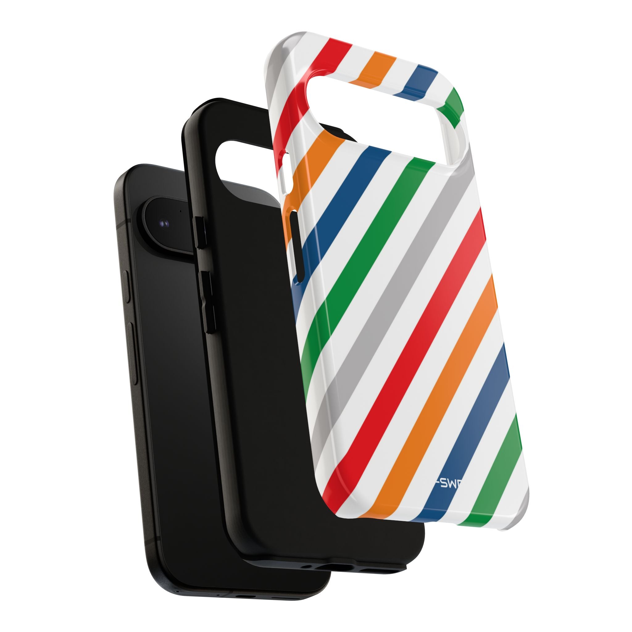 Vibrant Geometric Stripes - Google Pixel Case