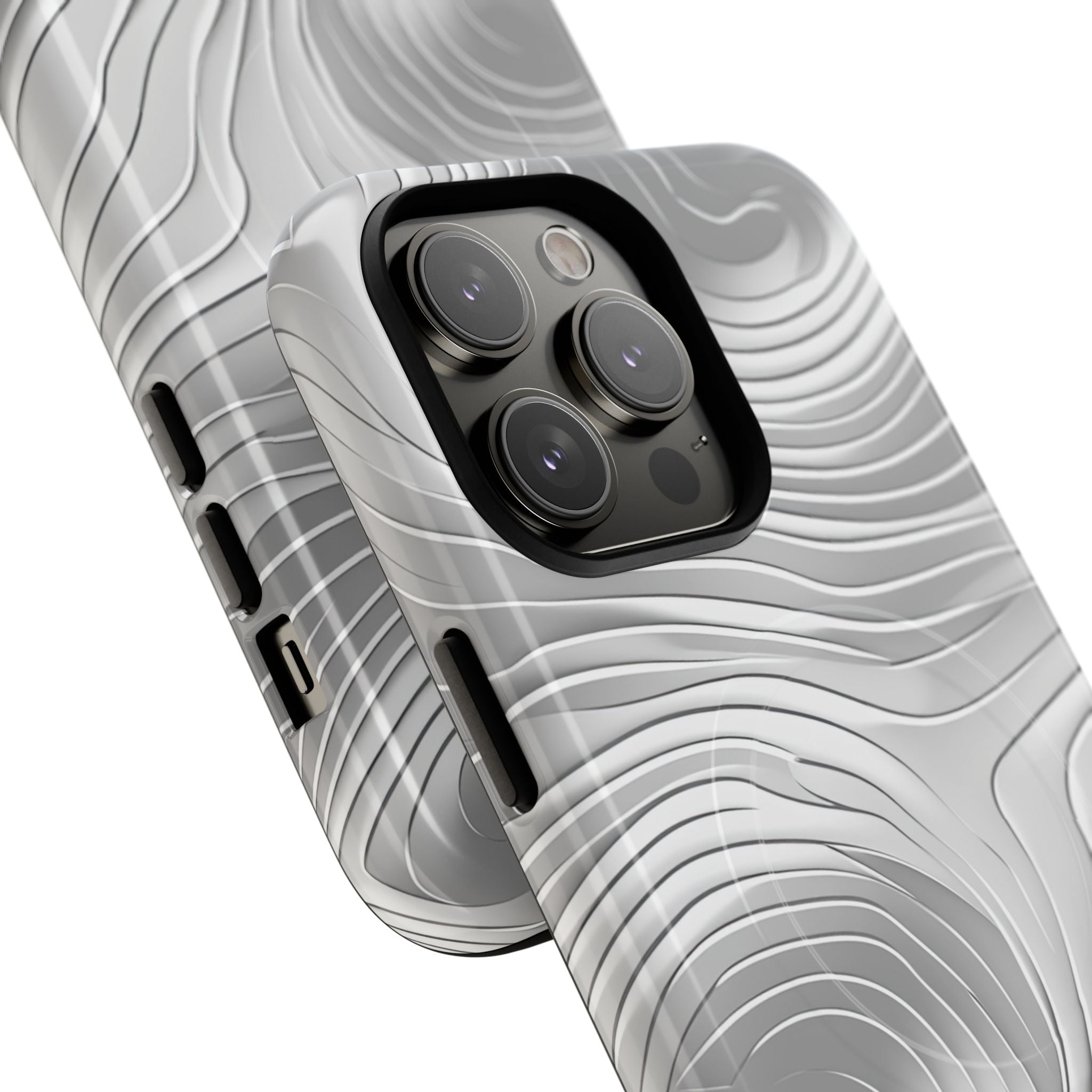Monochrome Flow Lines iPhone 14 - Tough+