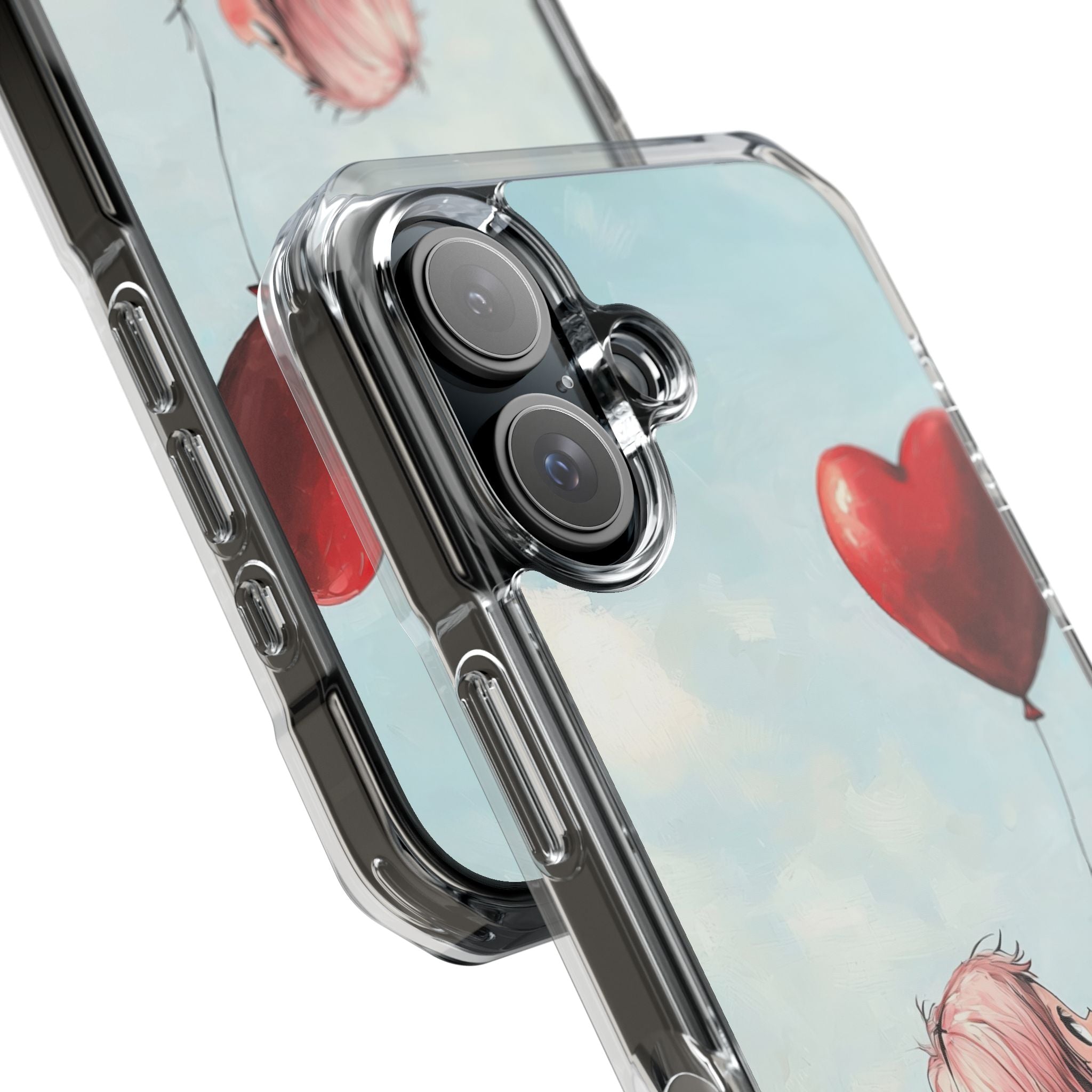 Heart Balloon Glow iPhone 15 Case - Impact