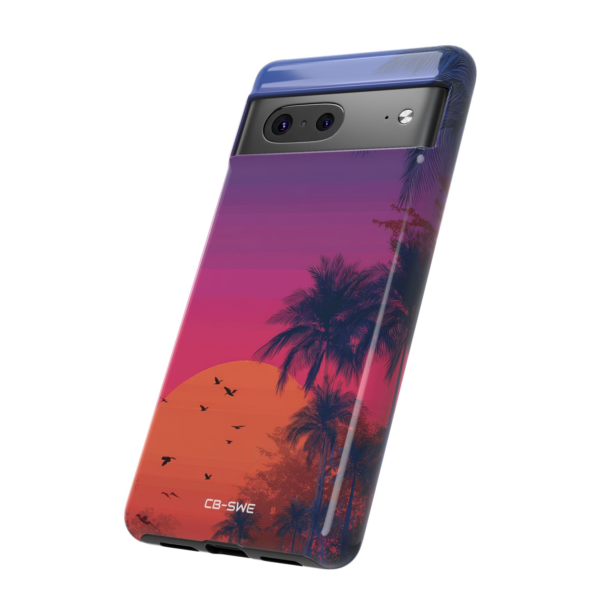 Tropical Sunset Silhouettes - Google Pixel Case