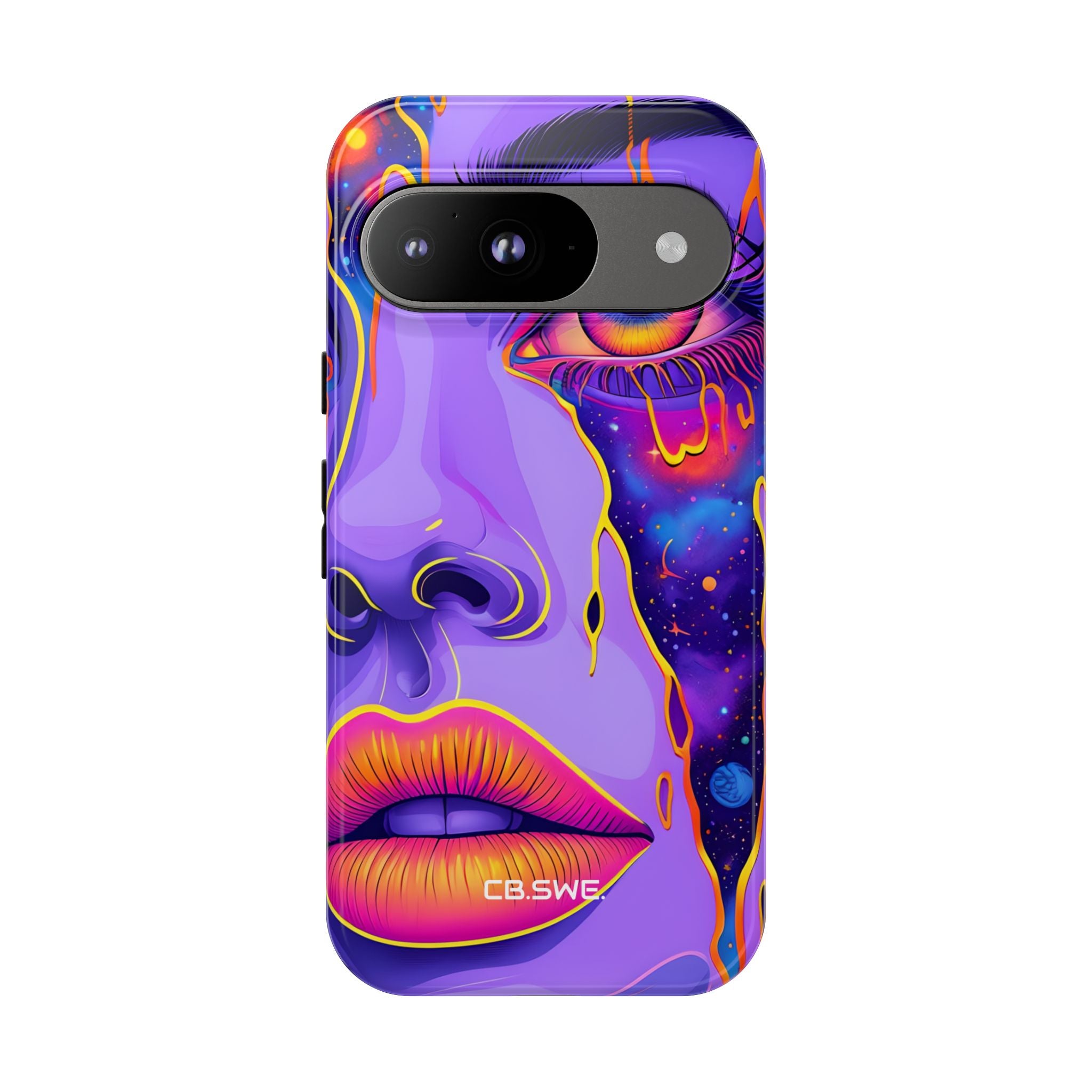 Vibrant Psychedelic Portrait Cosmic Details Google Pixel 9 - Tough