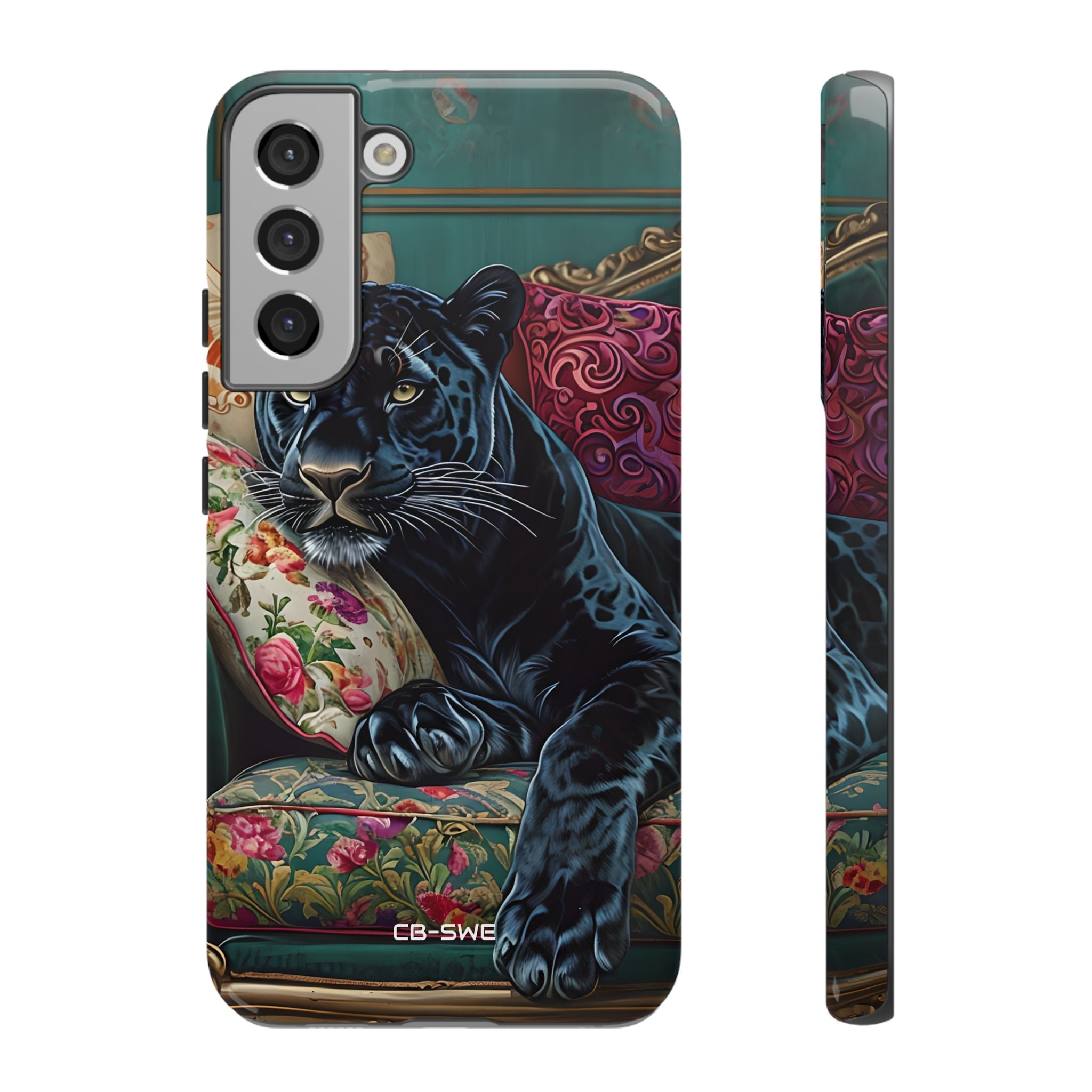 Panther on Vintage Chaise - Samsung Case