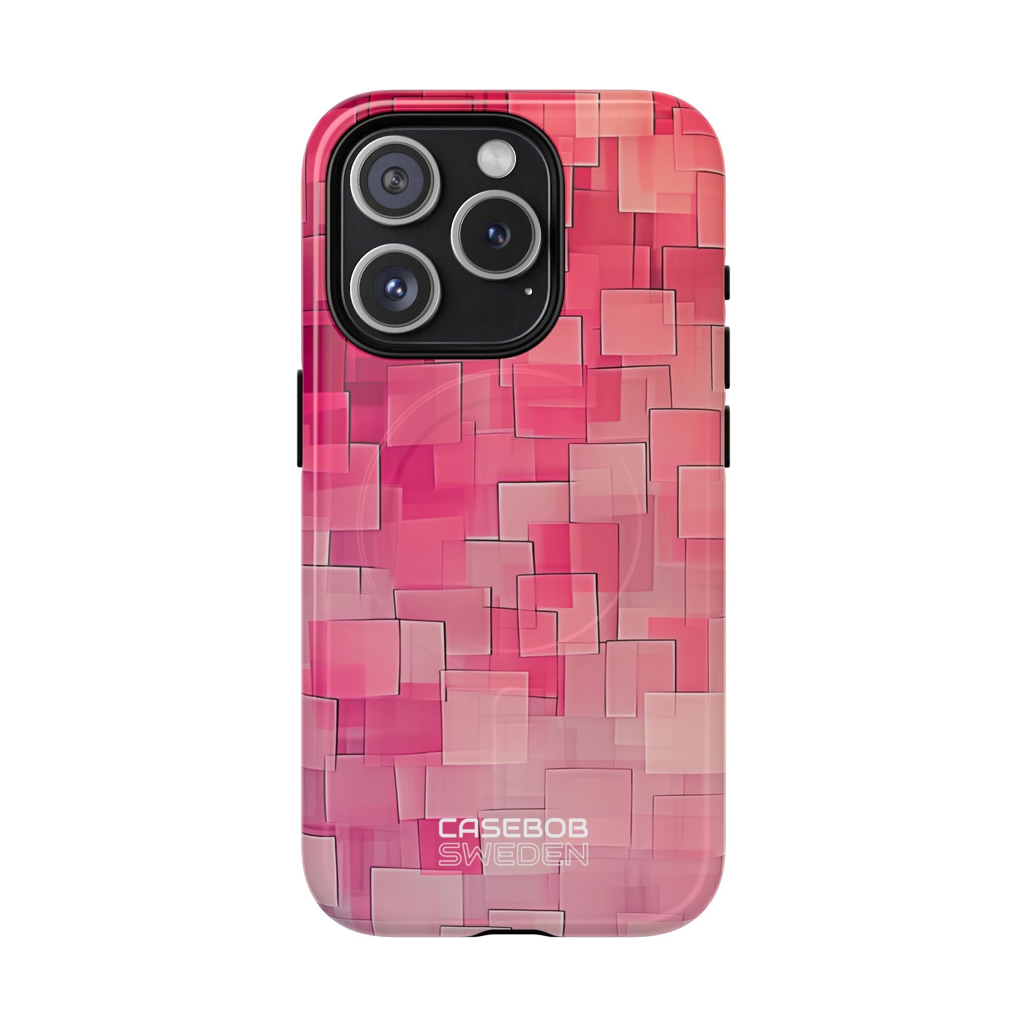 Layered Pink Geometry iPhone 15 - Tough+