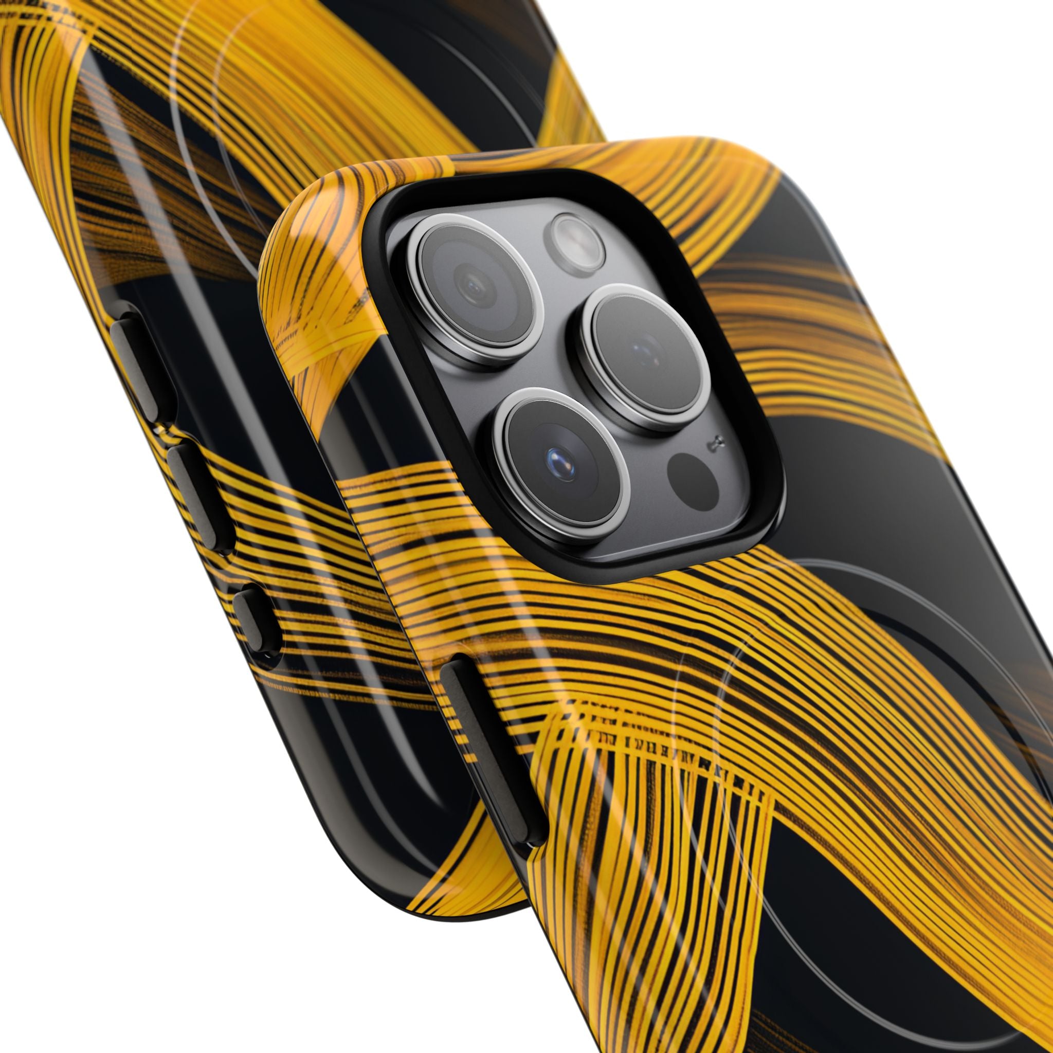 Yellow Flow Lines iPhone 15 - Tough+