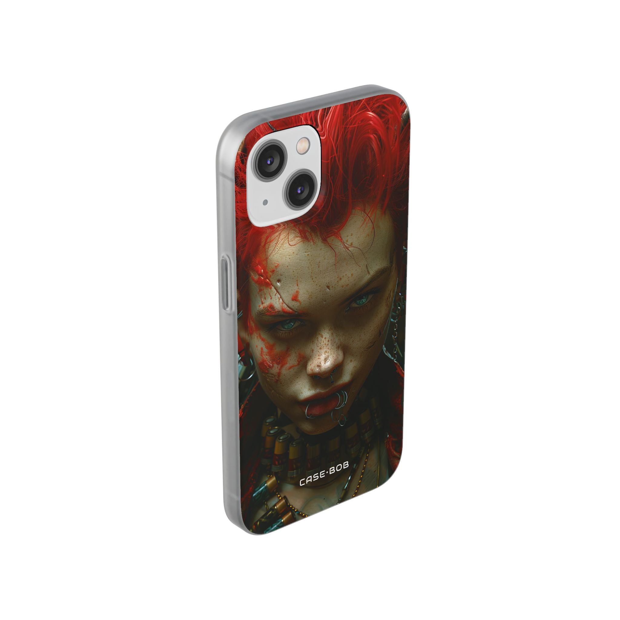 Red Spike Gaze iPhone 14 Case - Soft