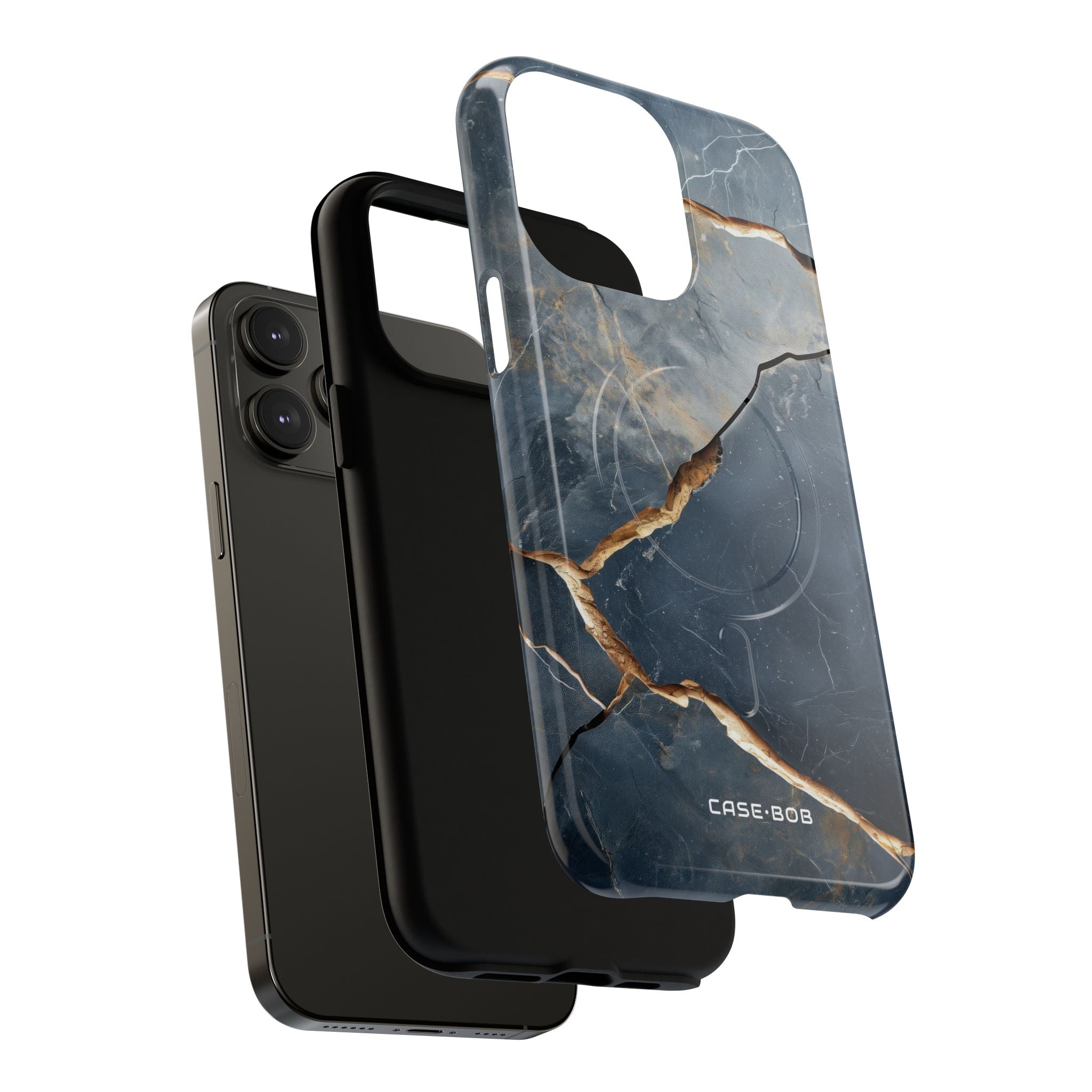 Jagged Vein Navy iPhone 14 Pro Max Case - Tough+