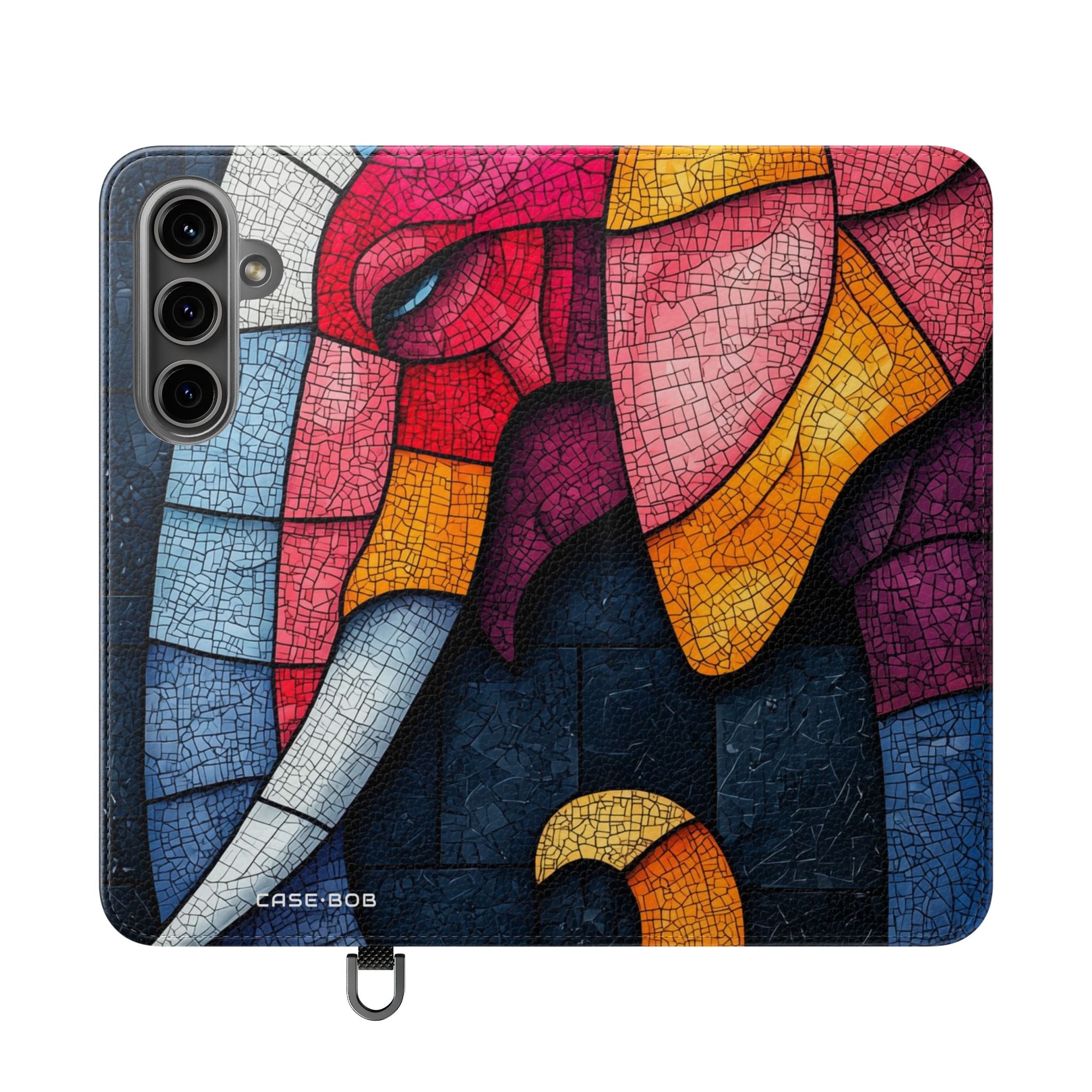 Blue Mosaic Elephant - Samsung S24 Plus Case - Wallet