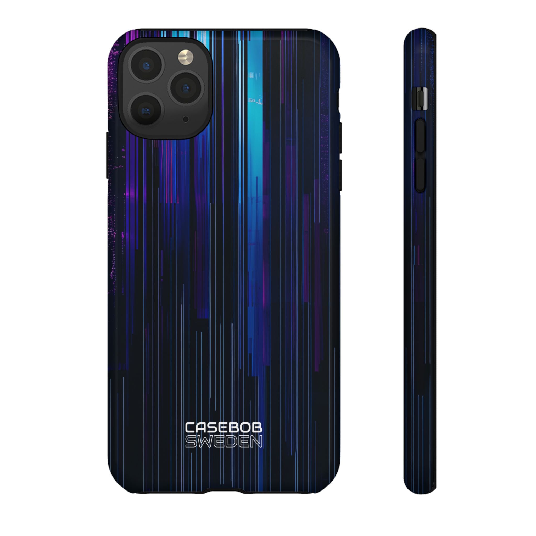 Neon Glitch Stripes iPhone 11 - Tough