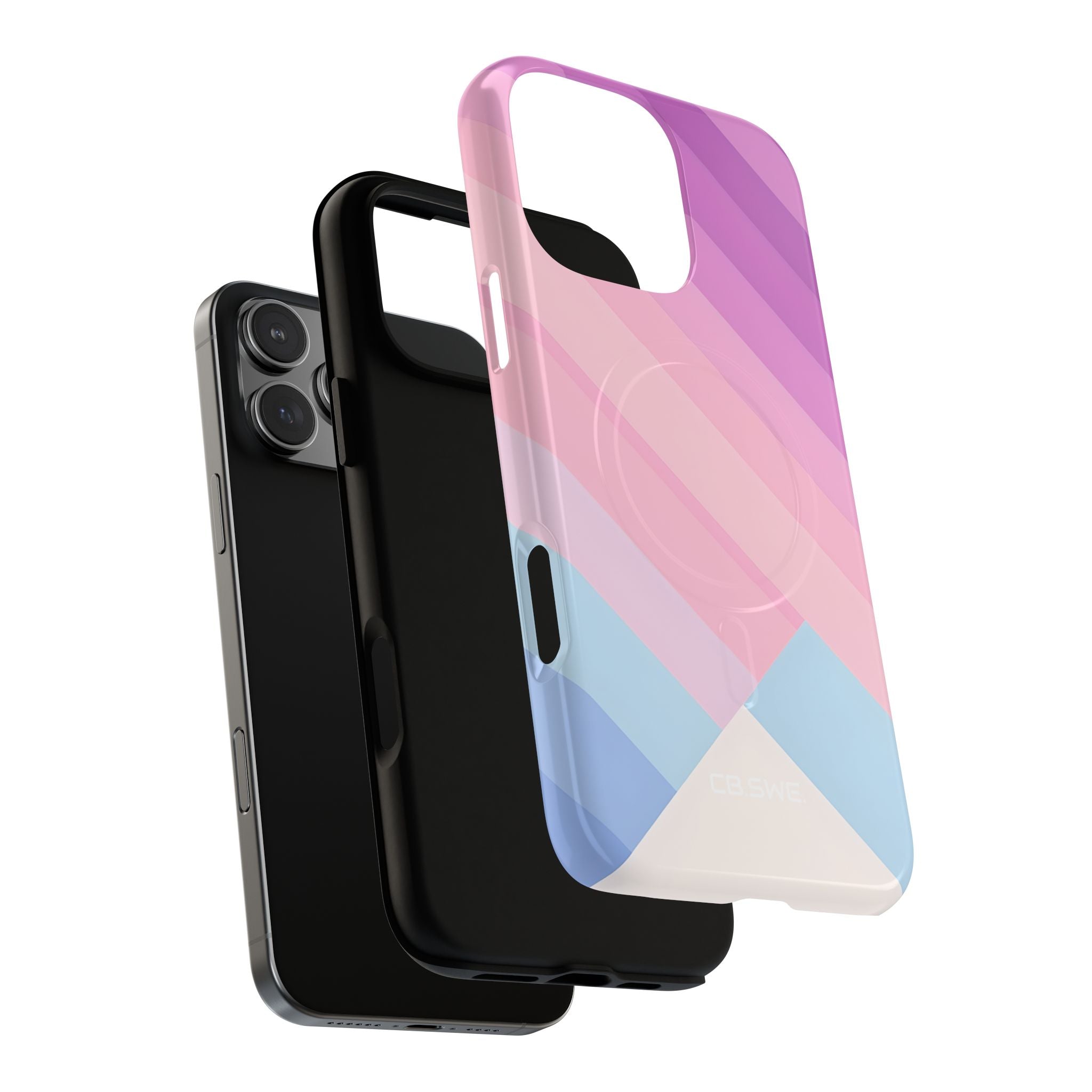 Pink Blue Gradient Layers iPhone 16 - Tough+