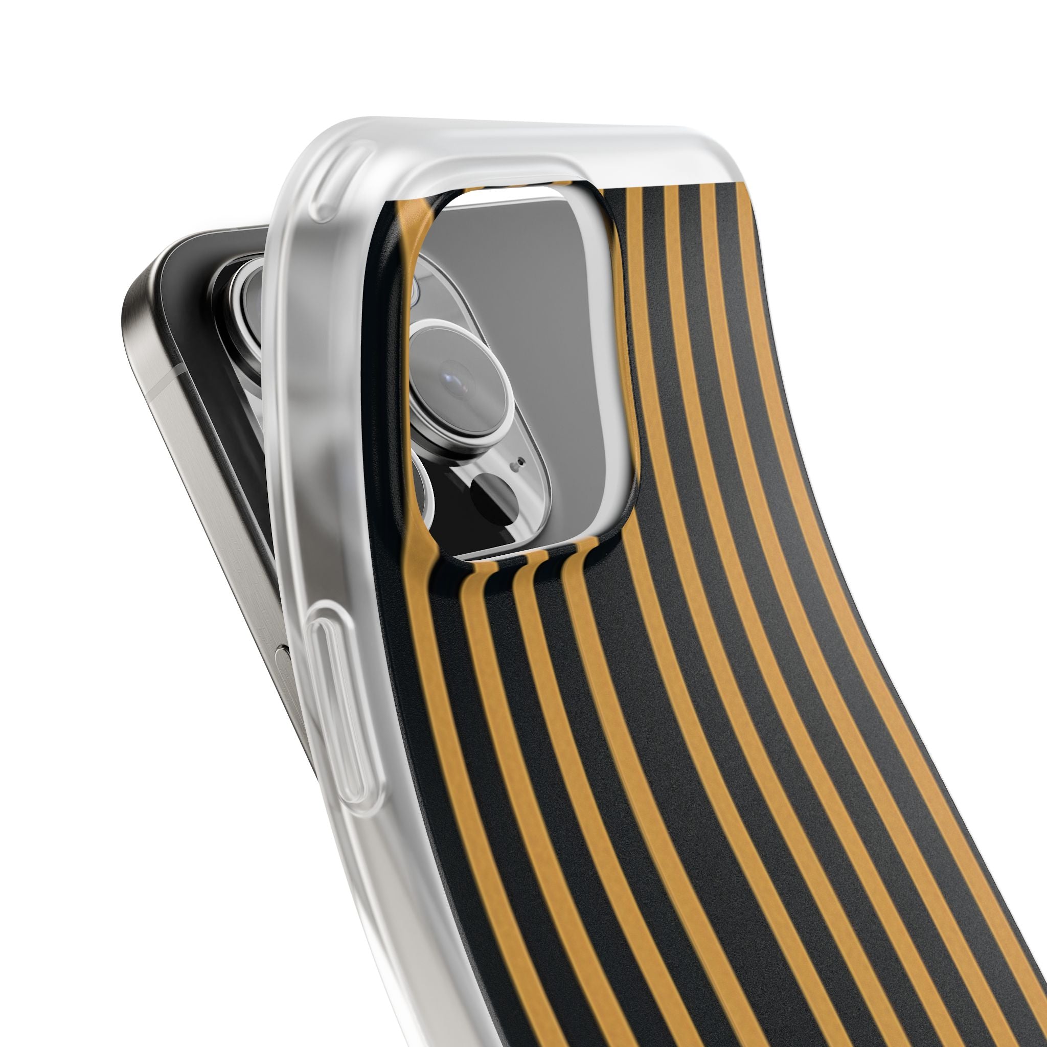 Golden Stripes iPhone 16 Pro Max Case - Soft